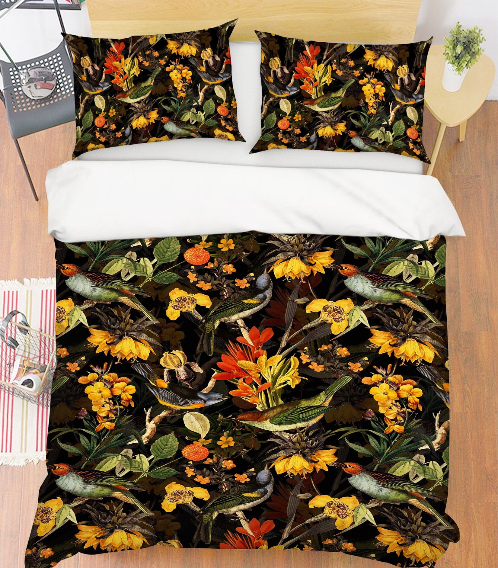 3D Bird Floral 118 Uta Naumann Bedding Bed Pillowcases Quilt Quiet Covers AJ Creativity Home