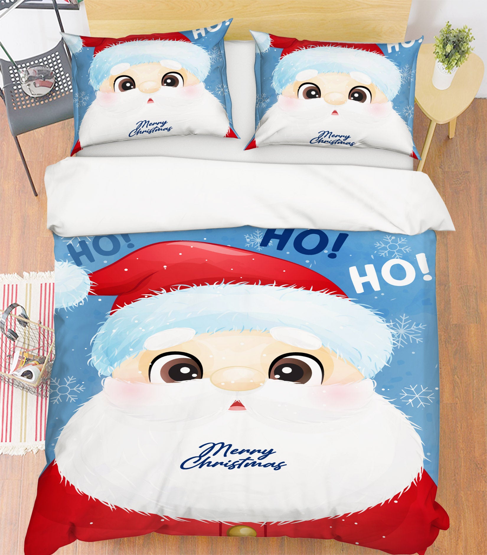 3D Santa Claus 51055 Christmas Quilt Duvet Cover Xmas Bed Pillowcases
