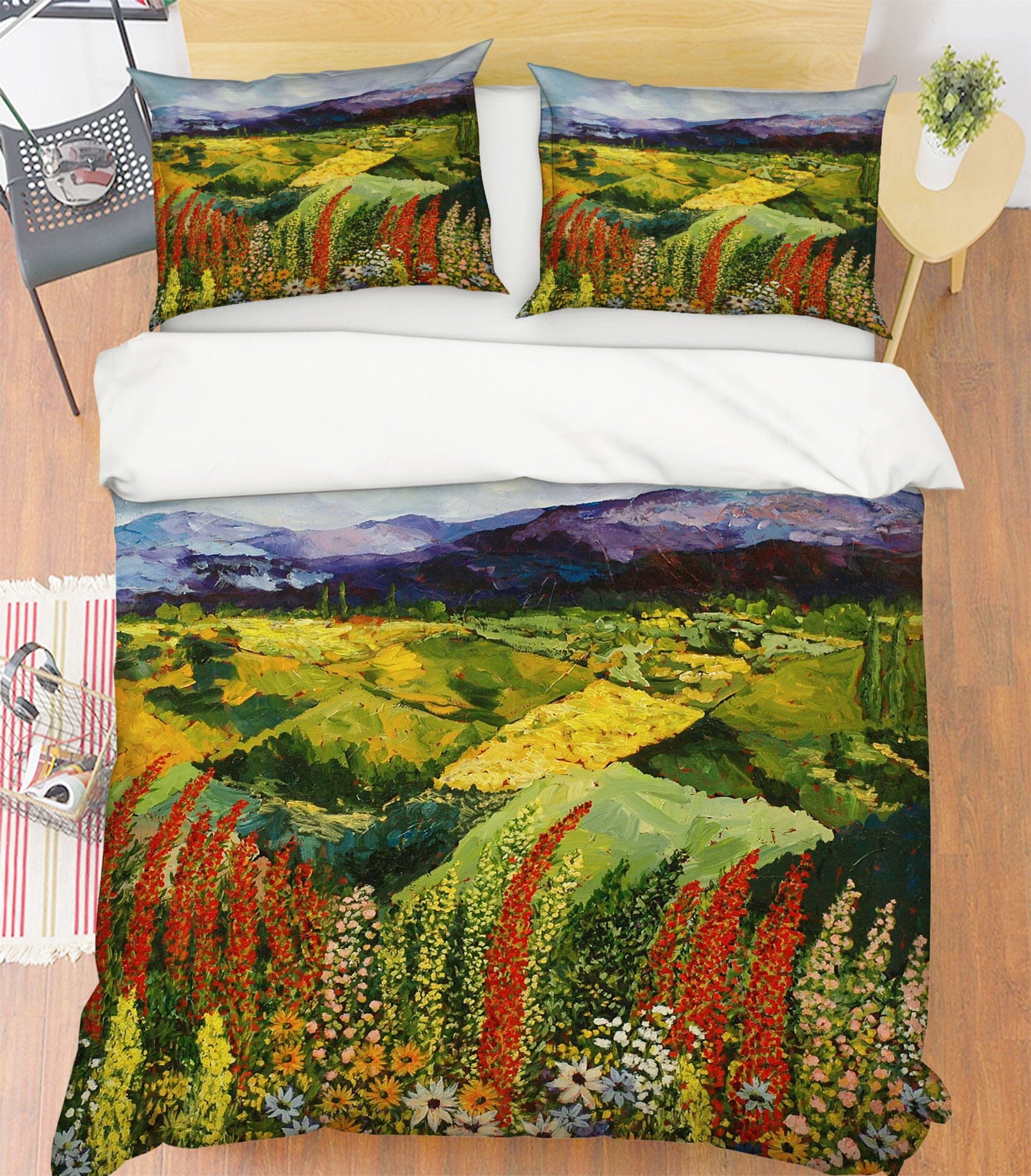 3D Daisy Field 1014 Allan P. Friedlander Bedding Bed Pillowcases Quilt Quiet Covers AJ Creativity Home