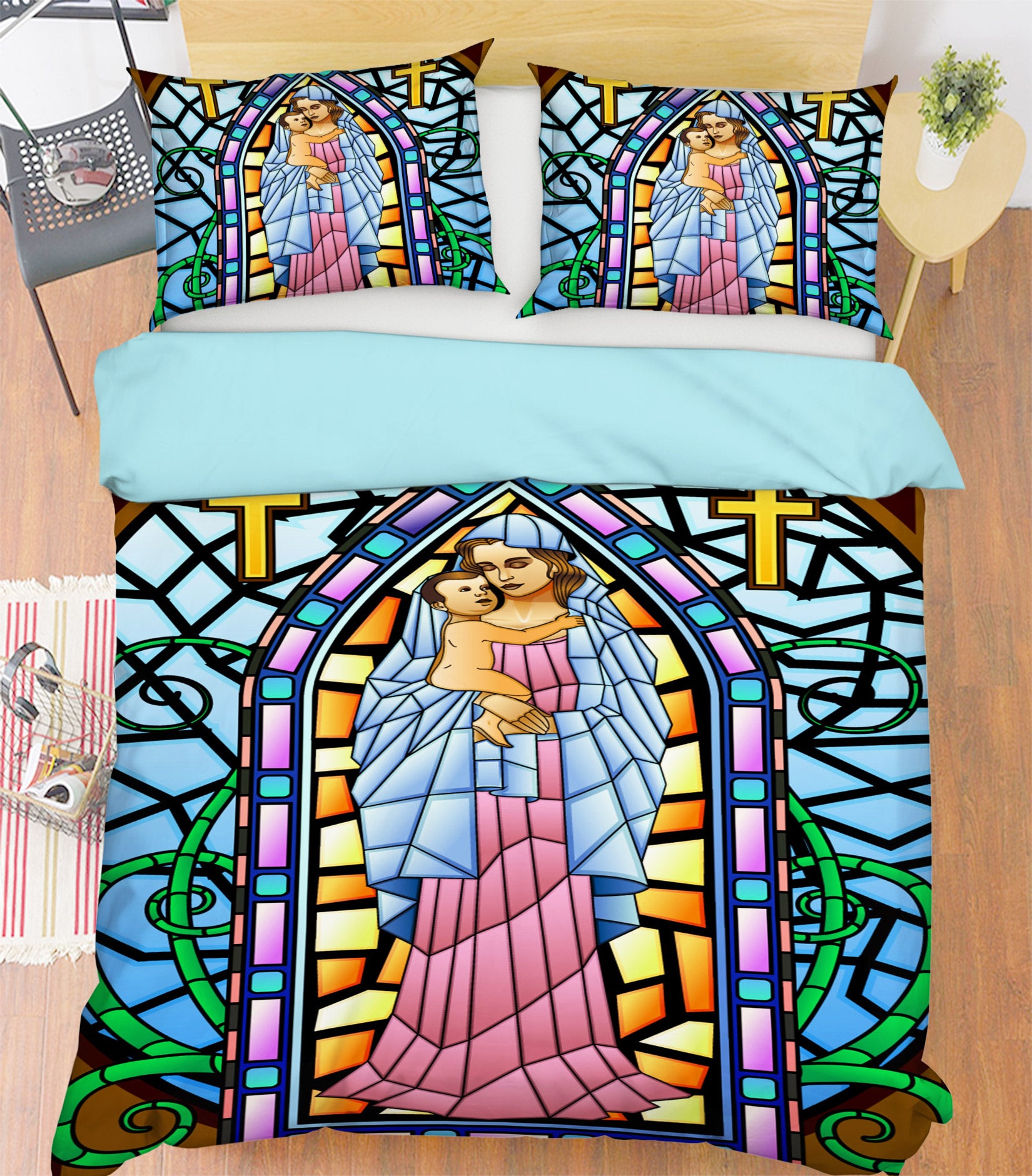 3D Colorful Lump Virgin 13170 Bed Pillowcases Quilt
