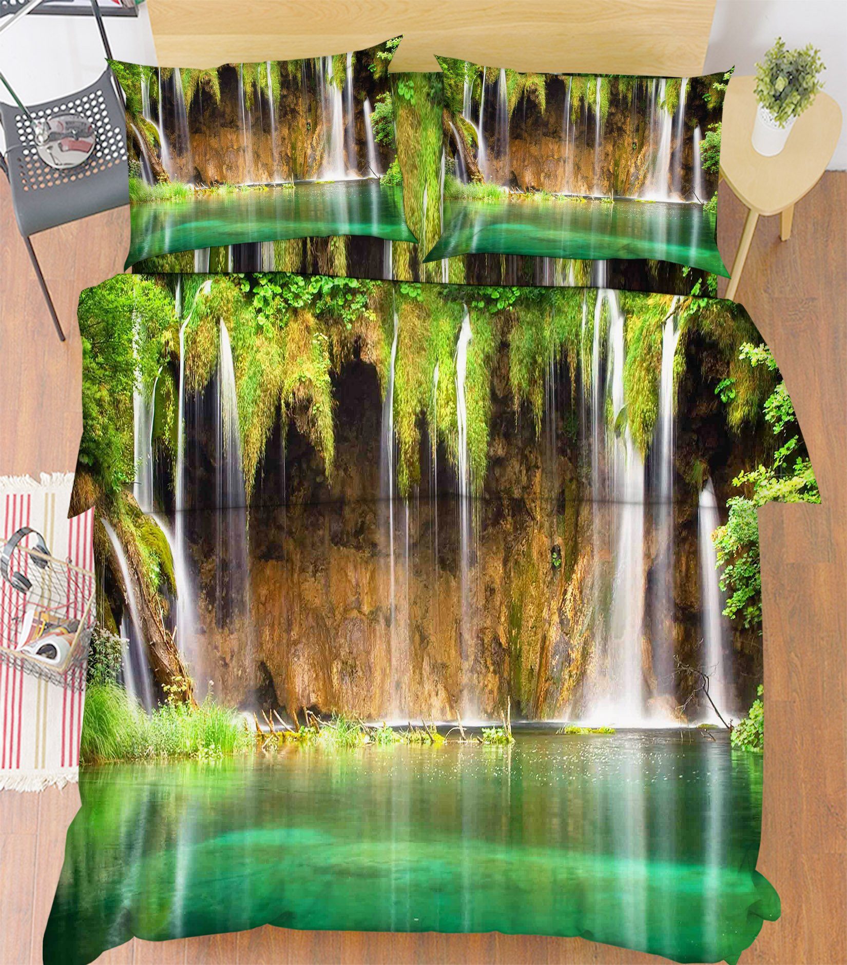 3D Lake Streams 101 Bed Pillowcases Quilt Wallpaper AJ Wallpaper