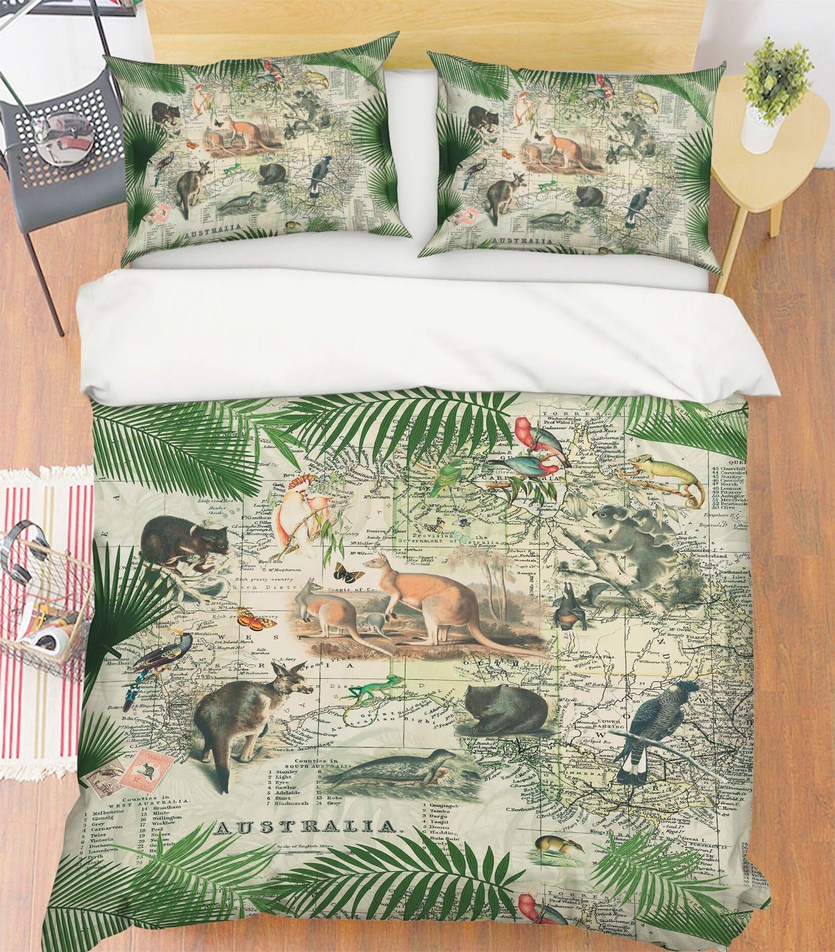 3D Cute Kangaroo 101 Andrea haase Bedding Bed Pillowcases Quilt Quiet Covers AJ Creativity Home