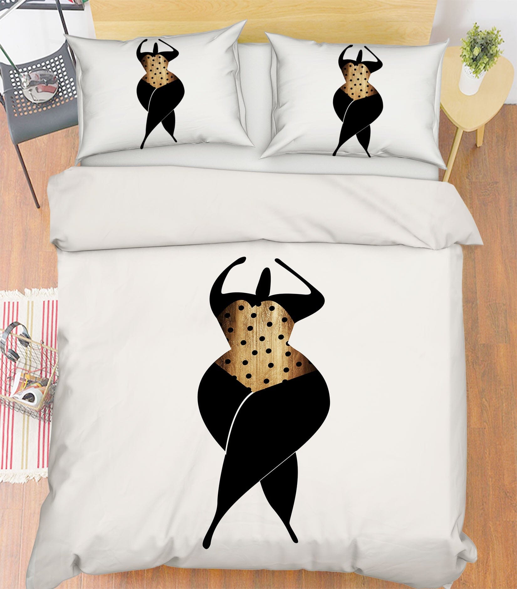 3D Black Dance Pattern 130 Boris Draschoff Bedding Bed Pillowcases Quilt Quiet Covers AJ Creativity Home