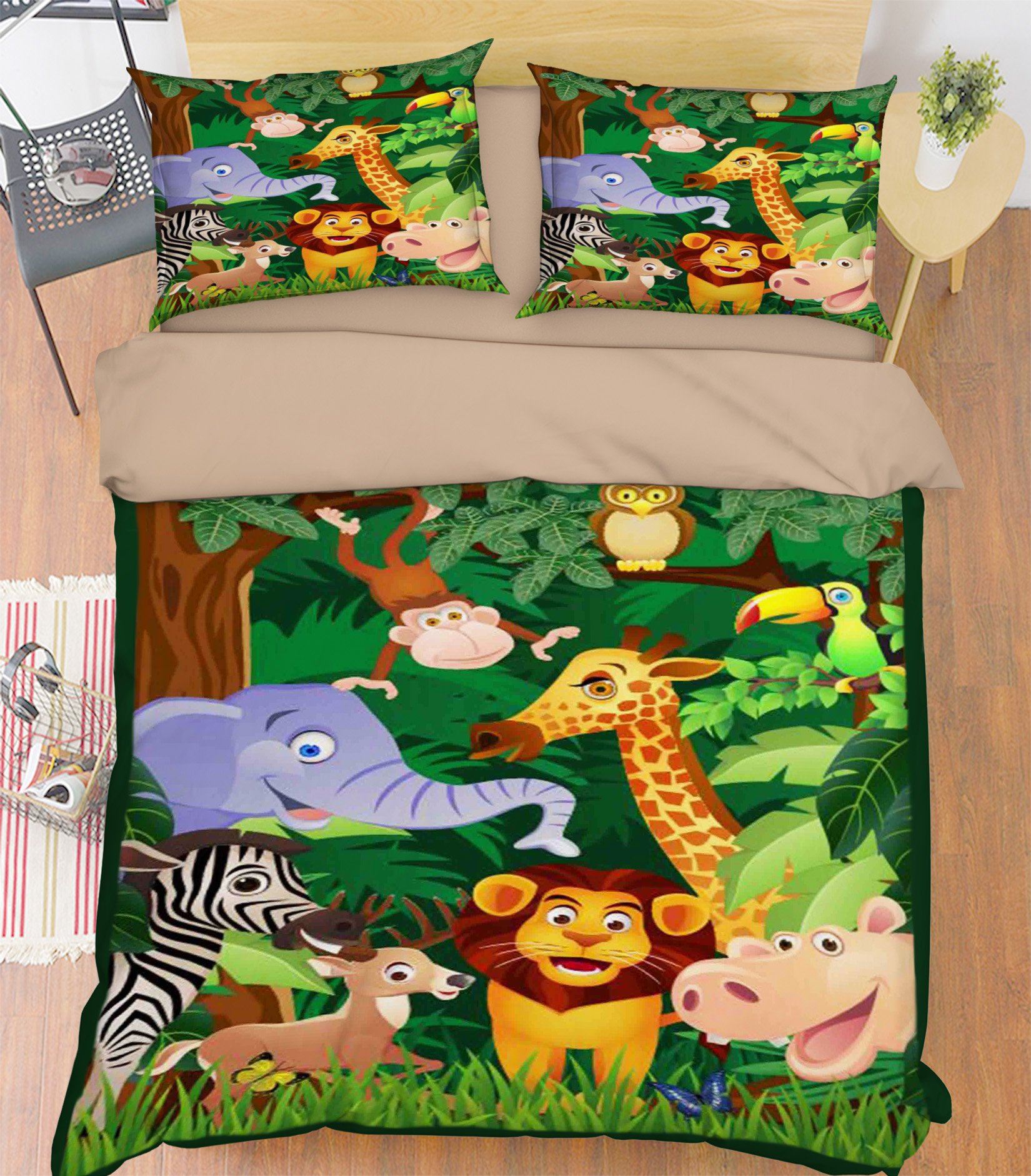 3D Laughing Animals 1798 Bed Pillowcases Quilt Wallpaper AJ Wallpaper
