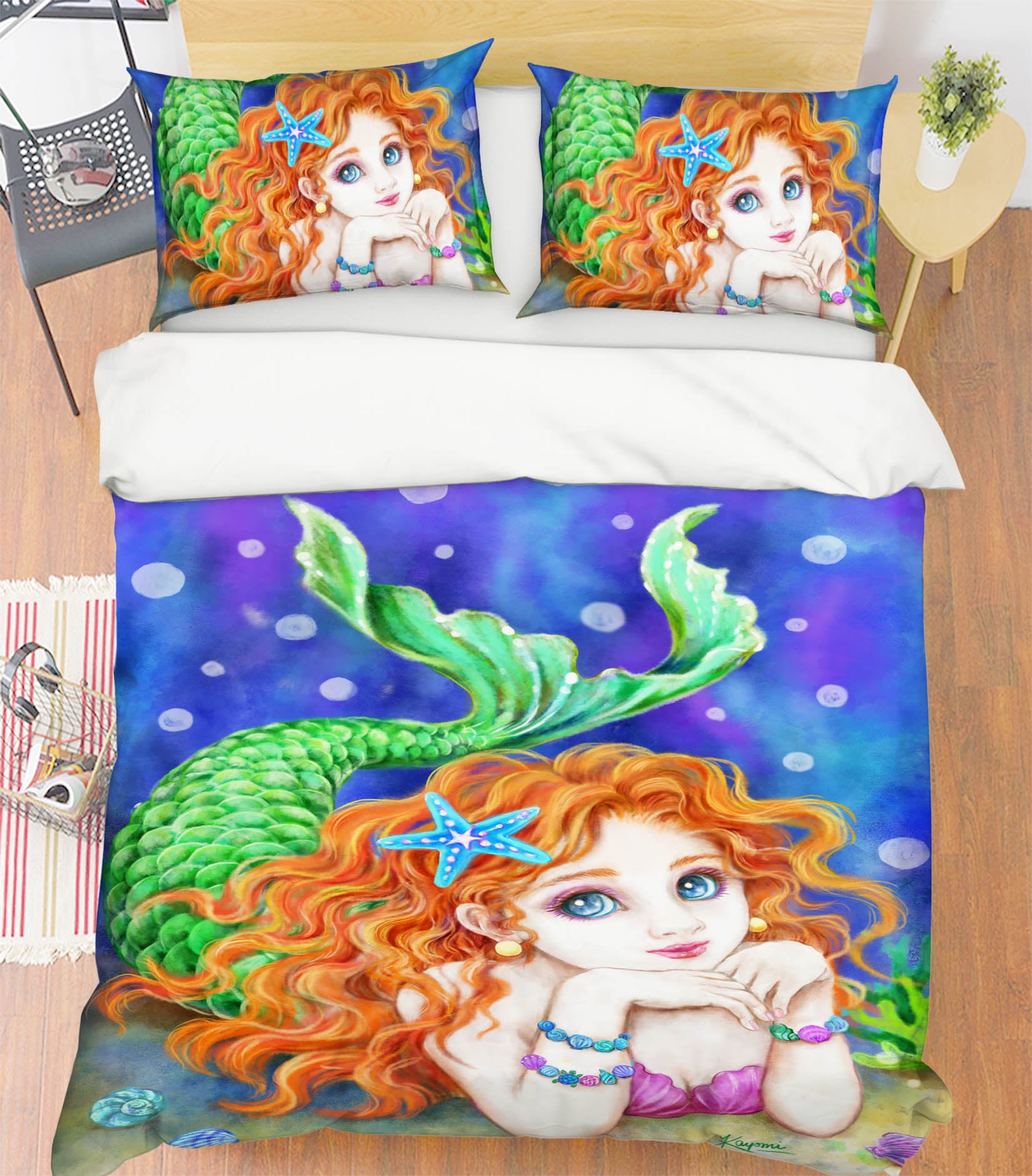 3D Mermaid Girl 5936 Kayomi Harai Bedding Bed Pillowcases Quilt Cover Duvet Cover
