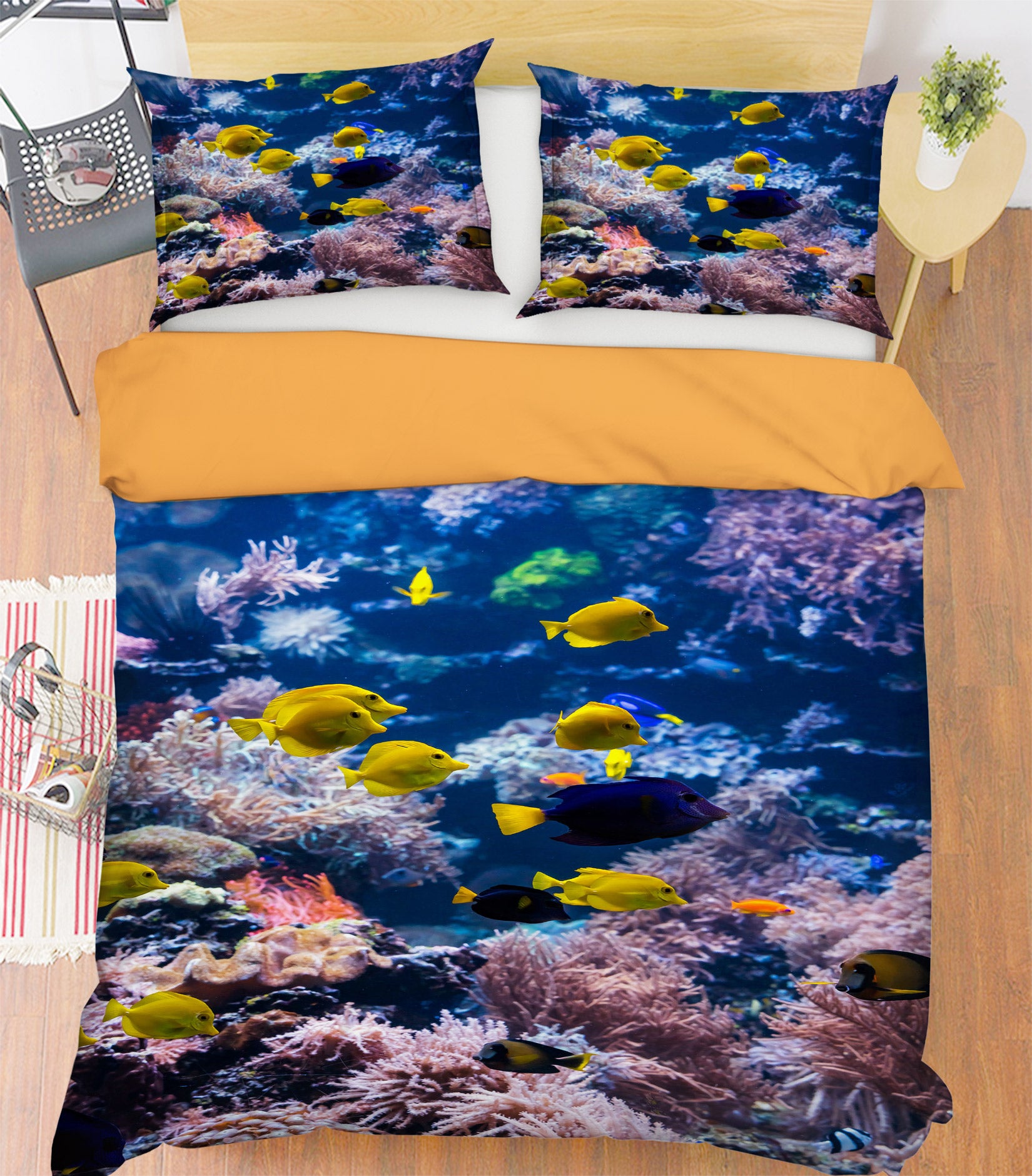 3D Coral Fish 15178 Bed Pillowcases Quilt