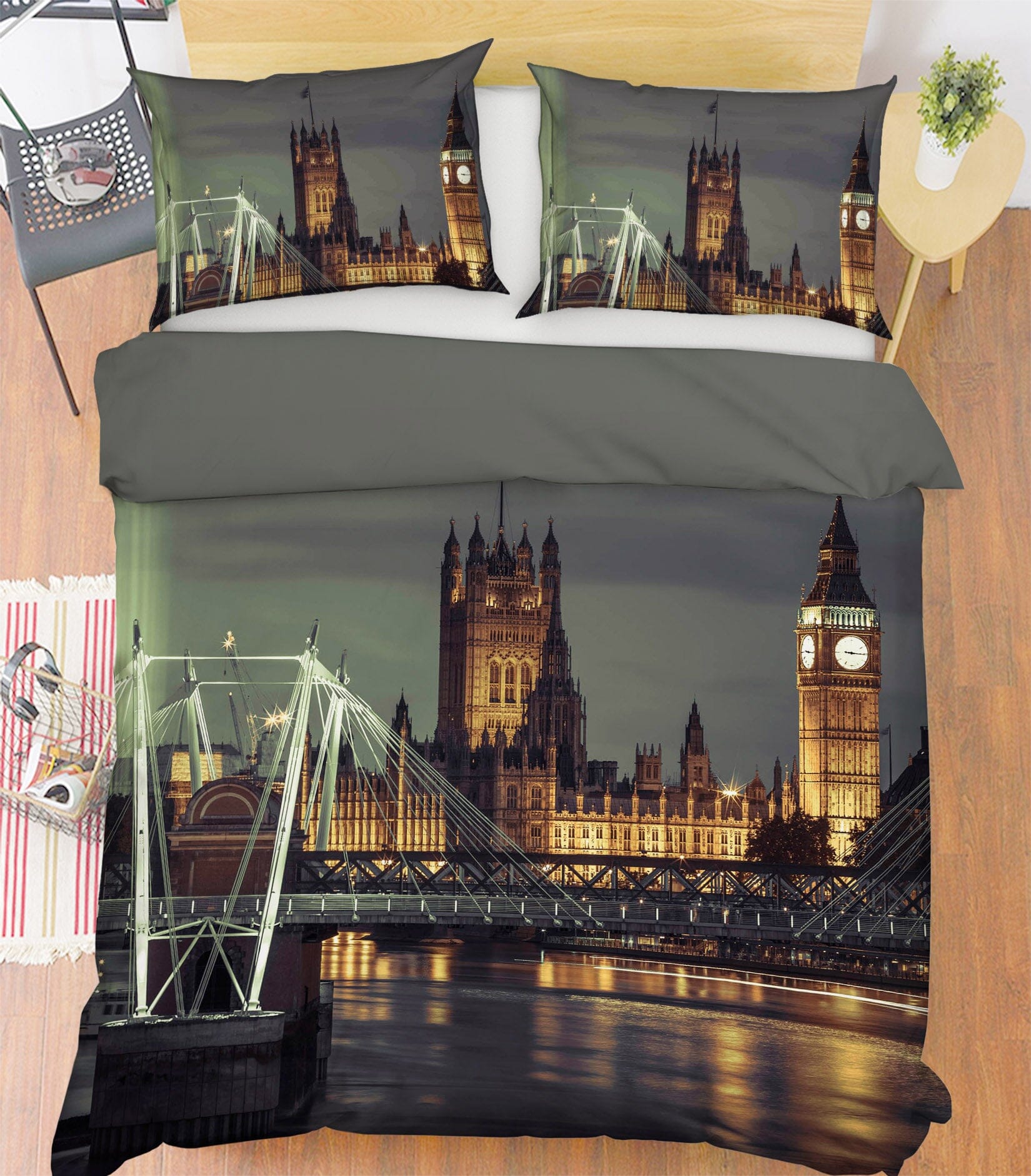 3D Building Bridge 1027 Assaf Frank Bedding Bed Pillowcases Quilt Quiet Covers AJ Creativity Home