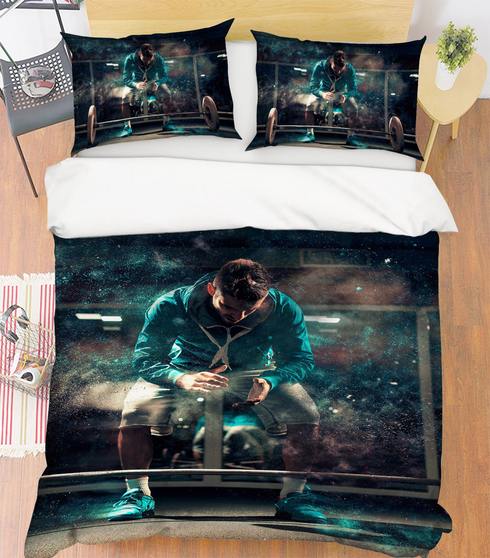 3D Fitness Action 14184 Bed Pillowcases Quilt