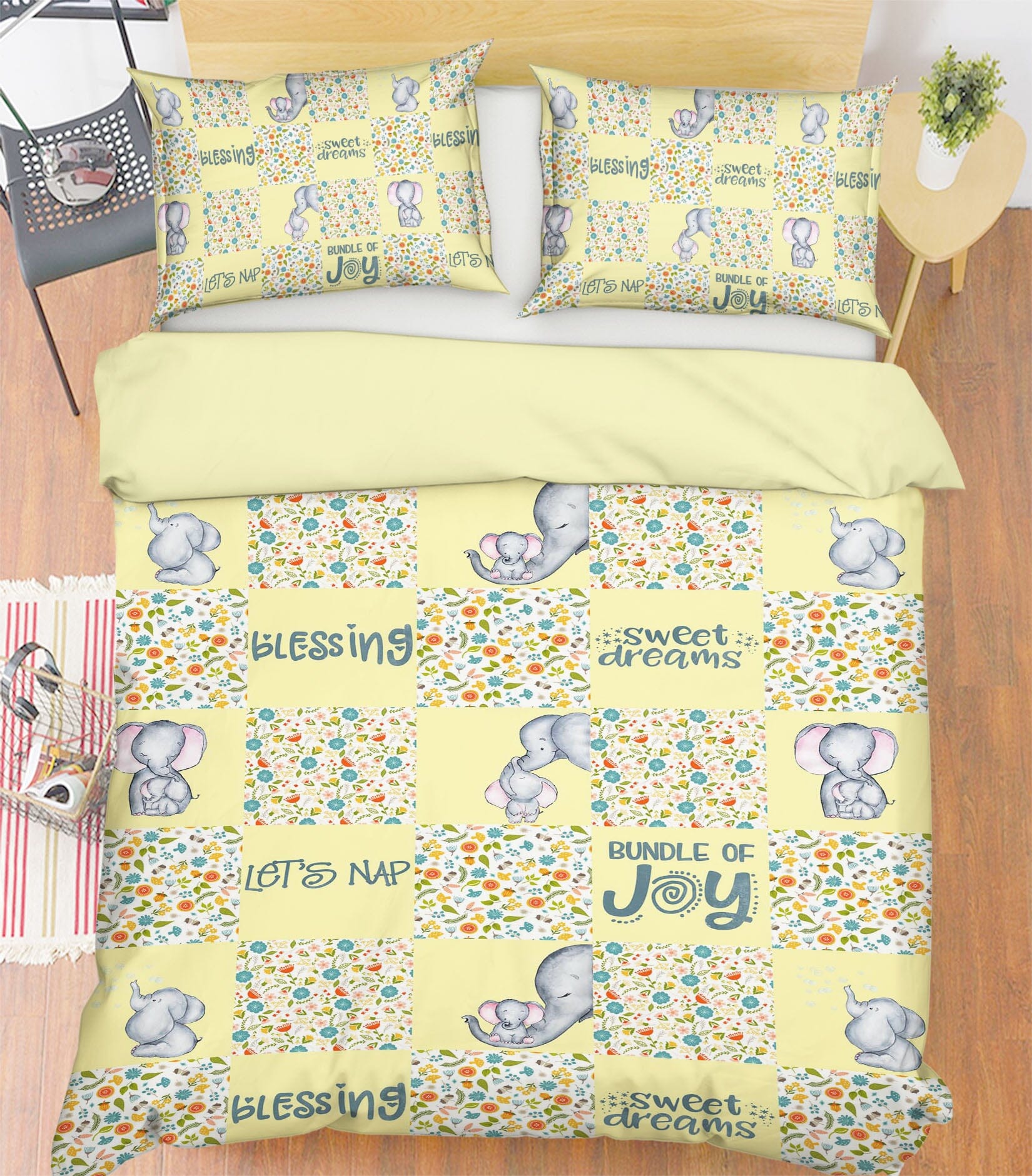 3D Elephant Pattern 239 Uta Naumann Bedding Bed Pillowcases Quilt Quiet Covers AJ Creativity Home