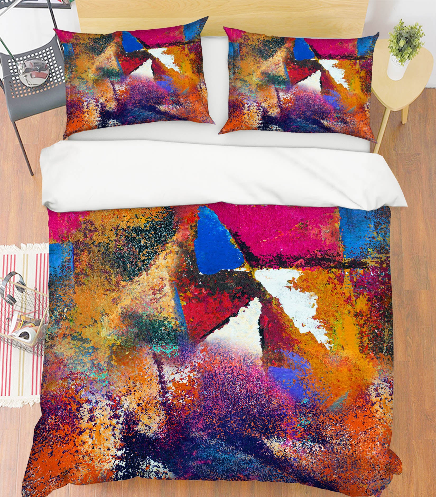 3D Color Pattern 60240 Bed Pillowcases Quilt
