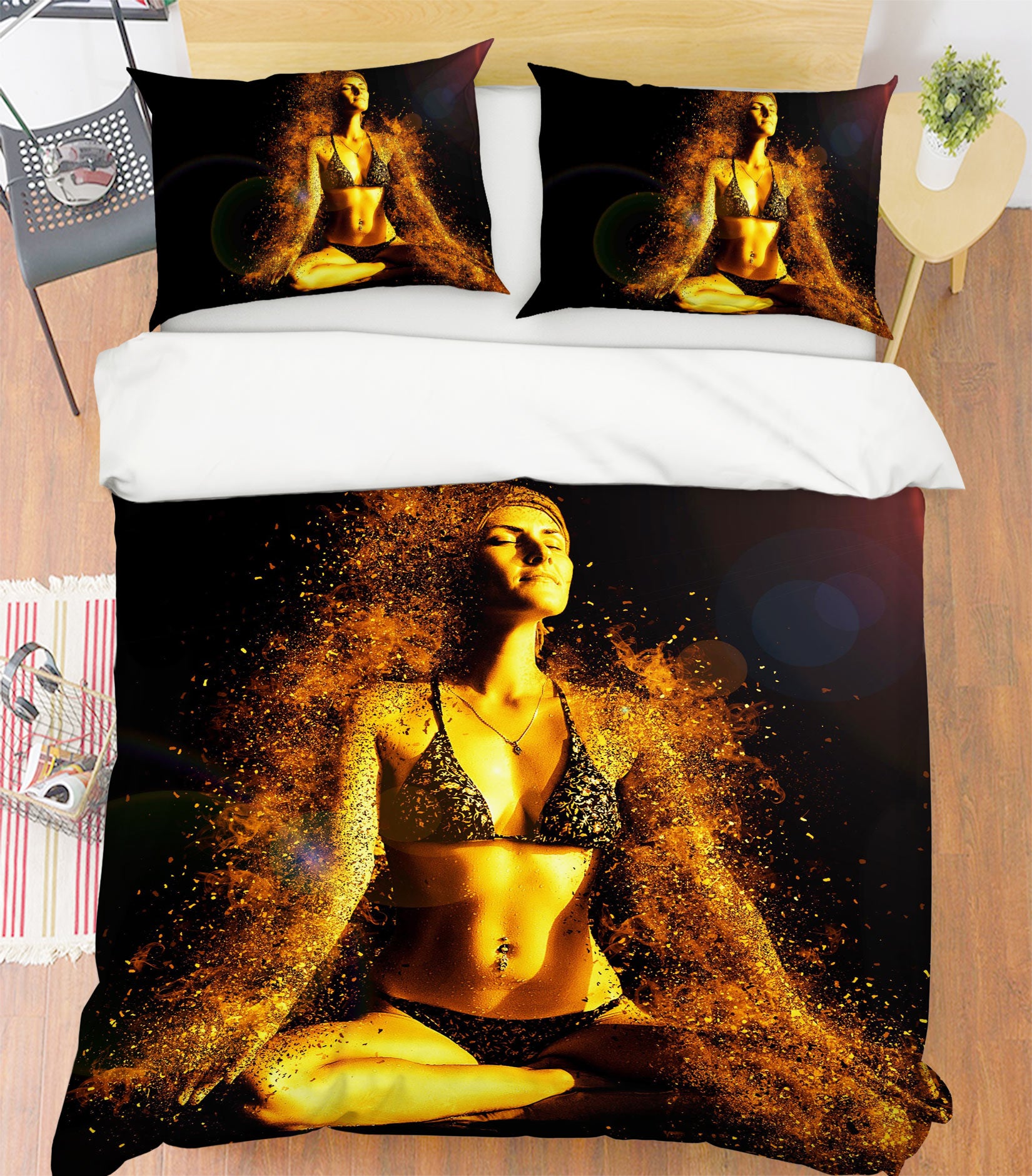 3D Yoga Moves 14200 Bed Pillowcases Quilt