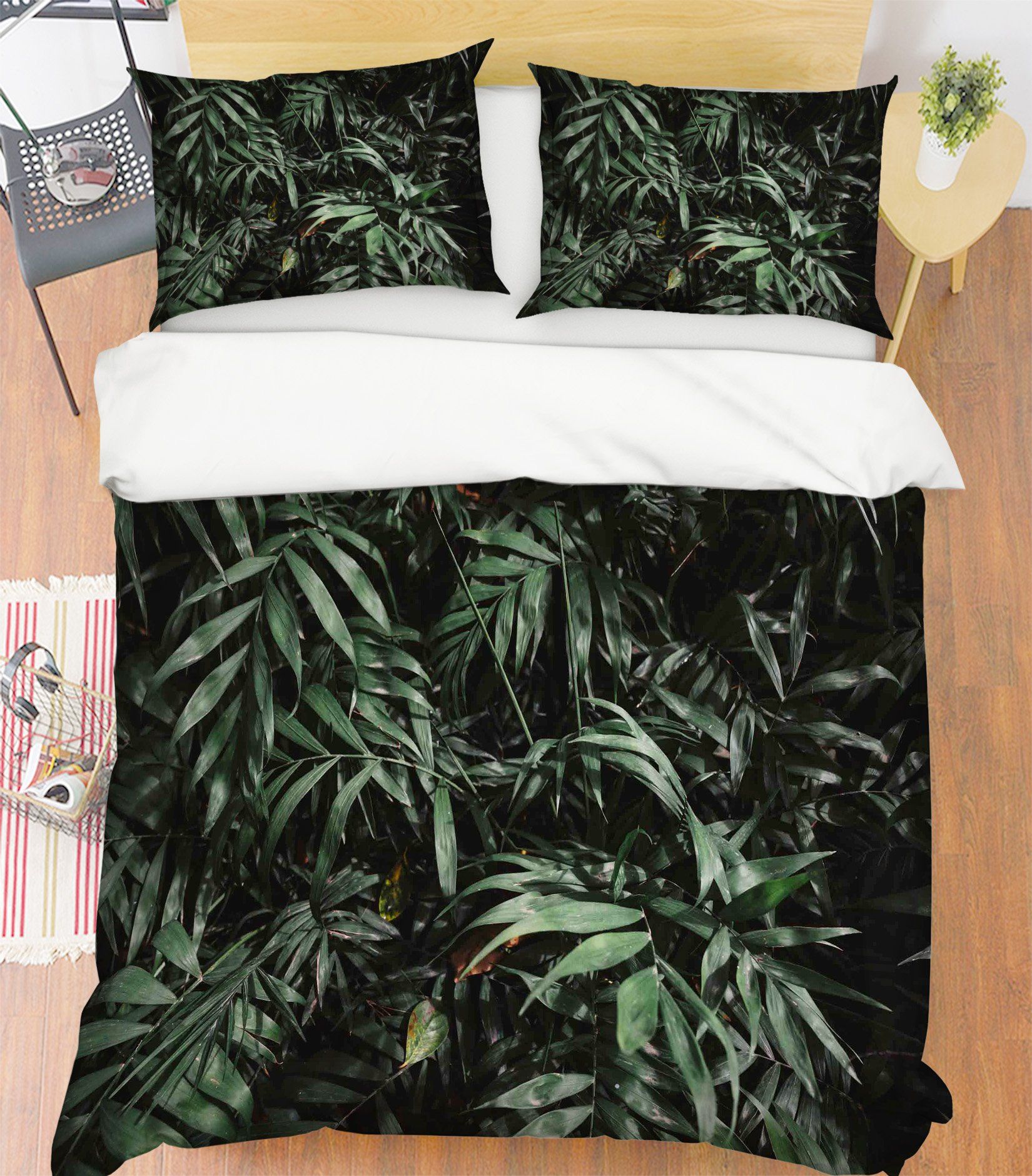 3D Green Leaf 101 Bed Pillowcases Quilt Wallpaper AJ Wallpaper