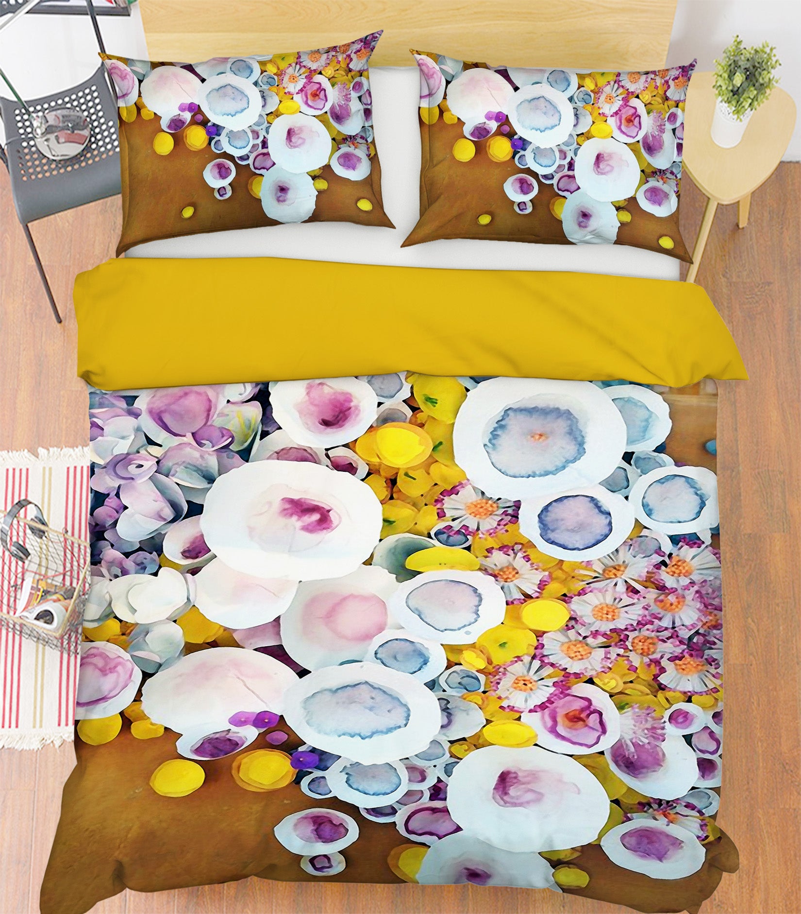 3D Mushroom Flower 12141 Bed Pillowcases Quilt