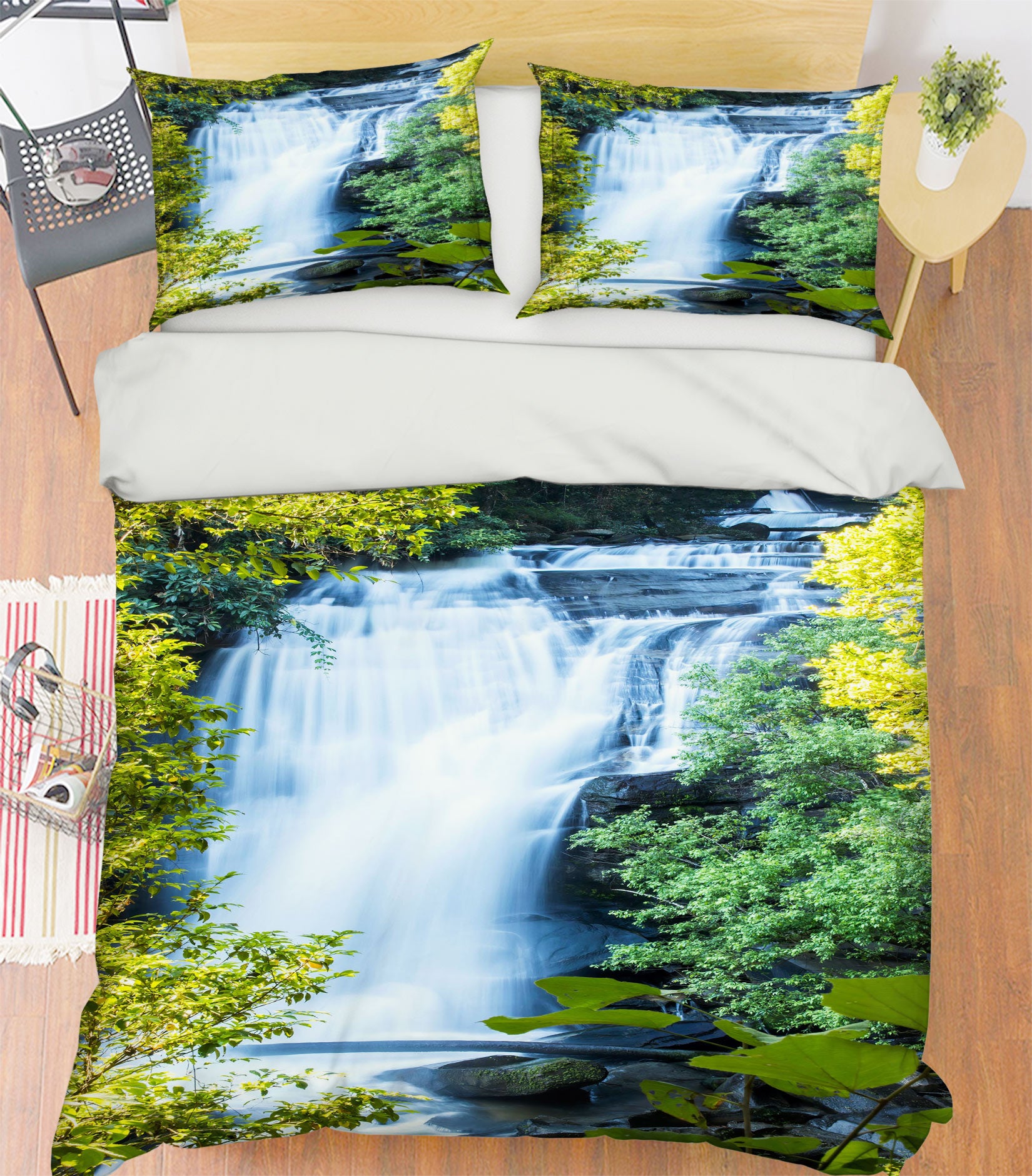 3D Waterfall 59143 Bed Pillowcases Quilt