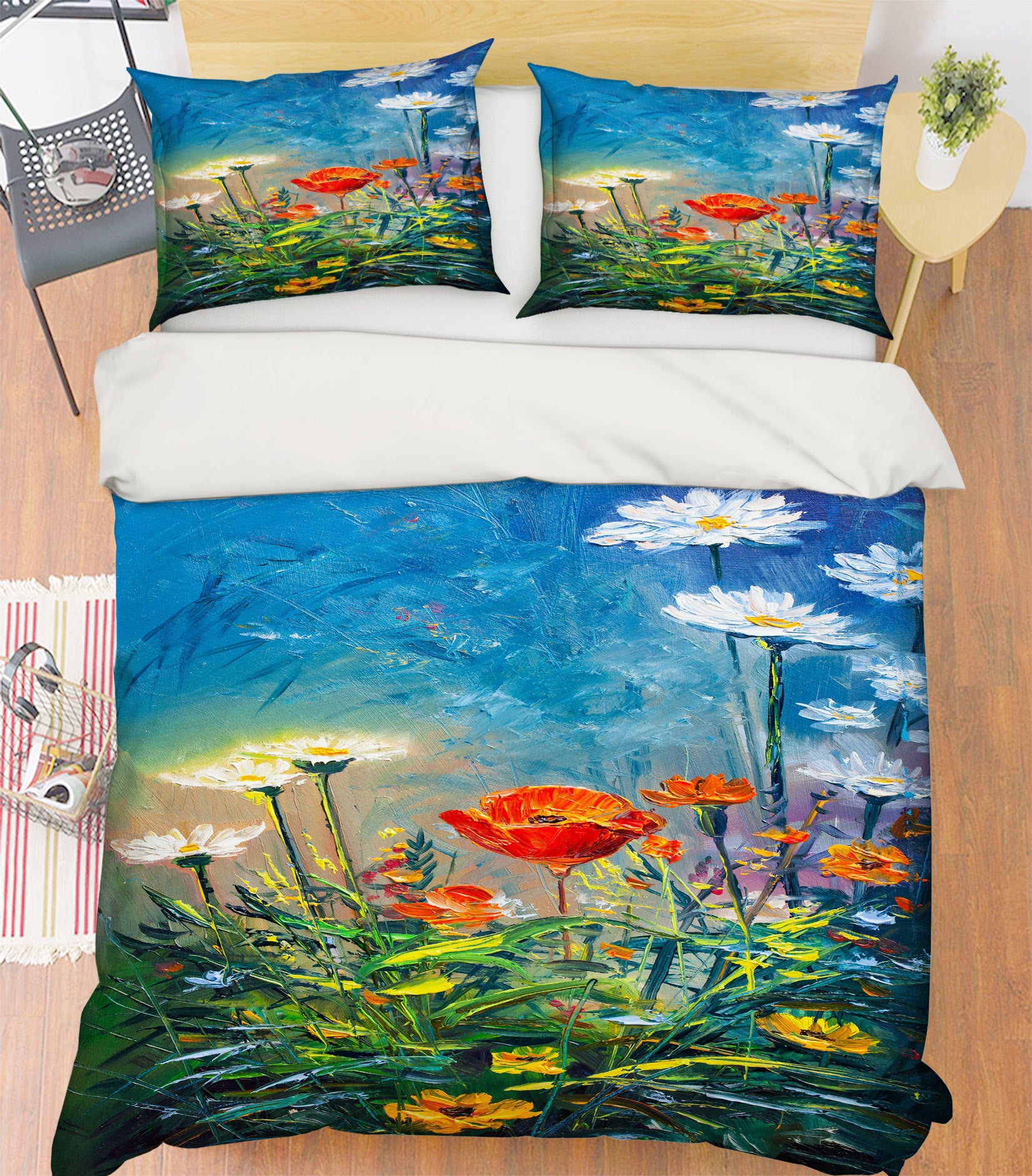 3D Flowers 15114 Bed Pillowcases Quilt