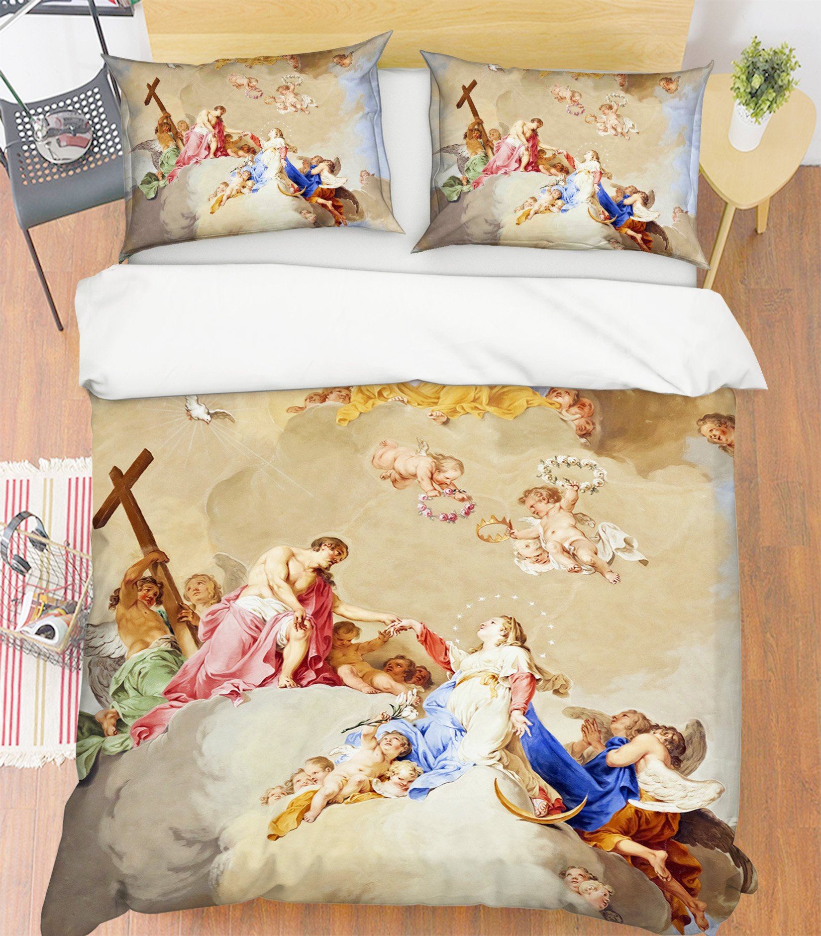 3D Garland Holding Hands 001 Bed Pillowcases Quilt Quiet Covers AJ Creativity Home