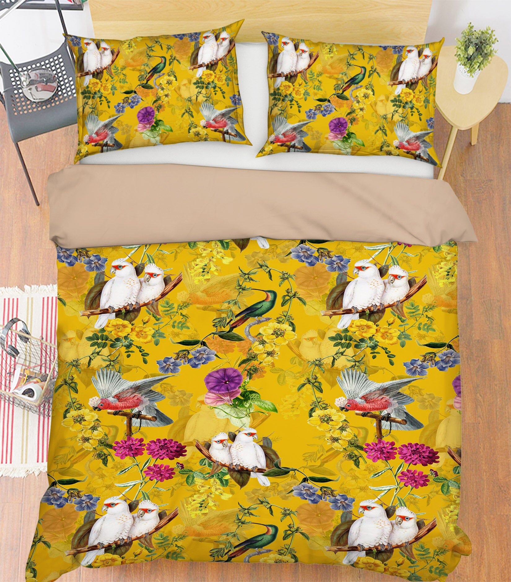 3D Color Parrot 135 Uta Naumann Bedding Bed Pillowcases Quilt Quiet Covers AJ Creativity Home