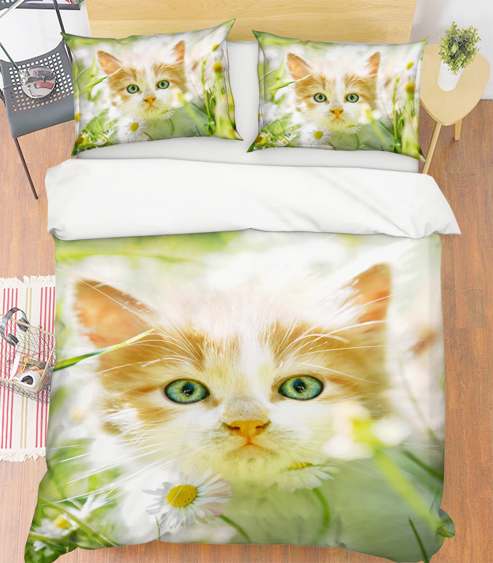 3D Cat 15083 Bed Pillowcases Quilt