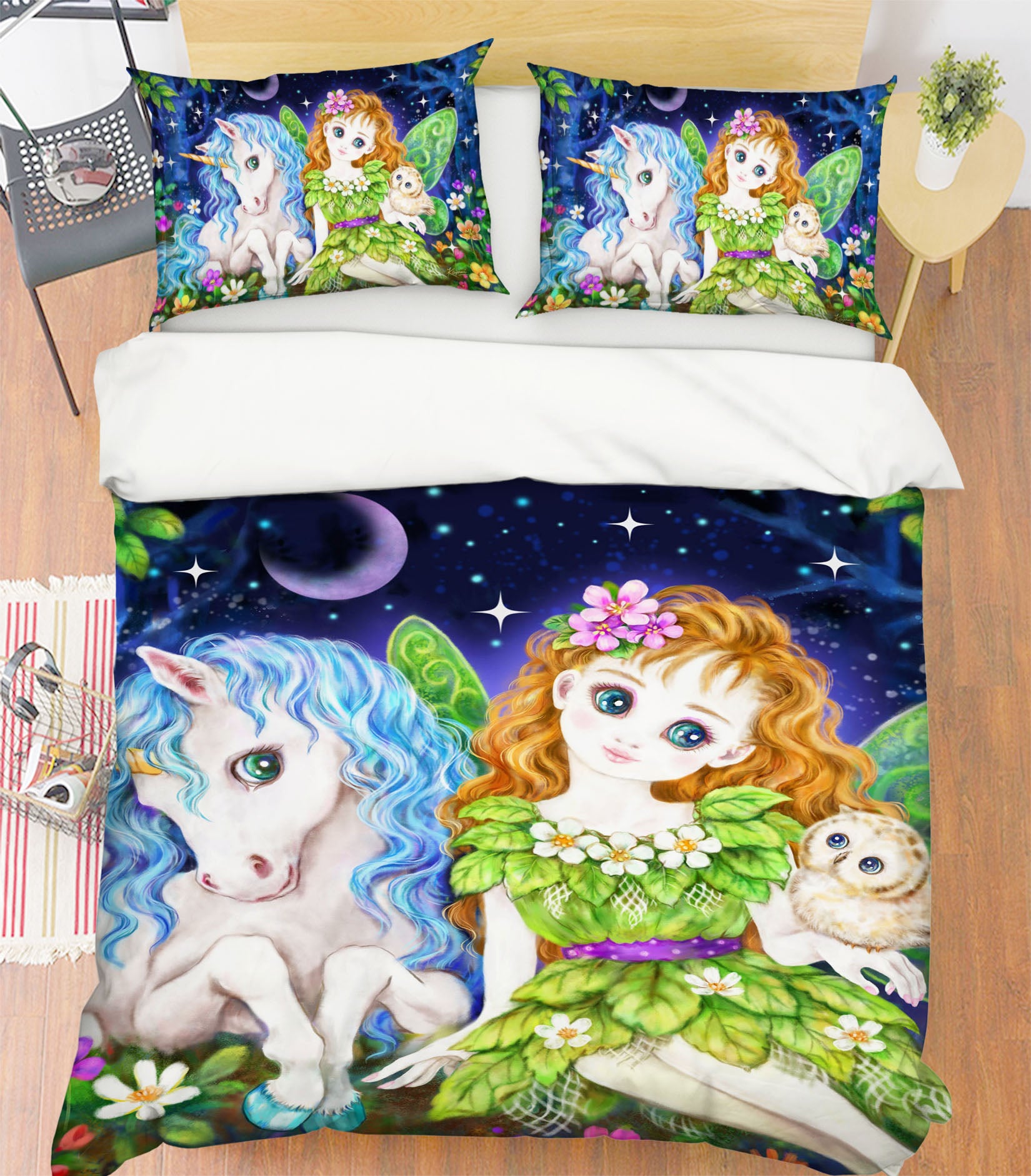 3D Unicorn Fairy 5930 Kayomi Harai Bedding Bed Pillowcases Quilt Cover Duvet Cover