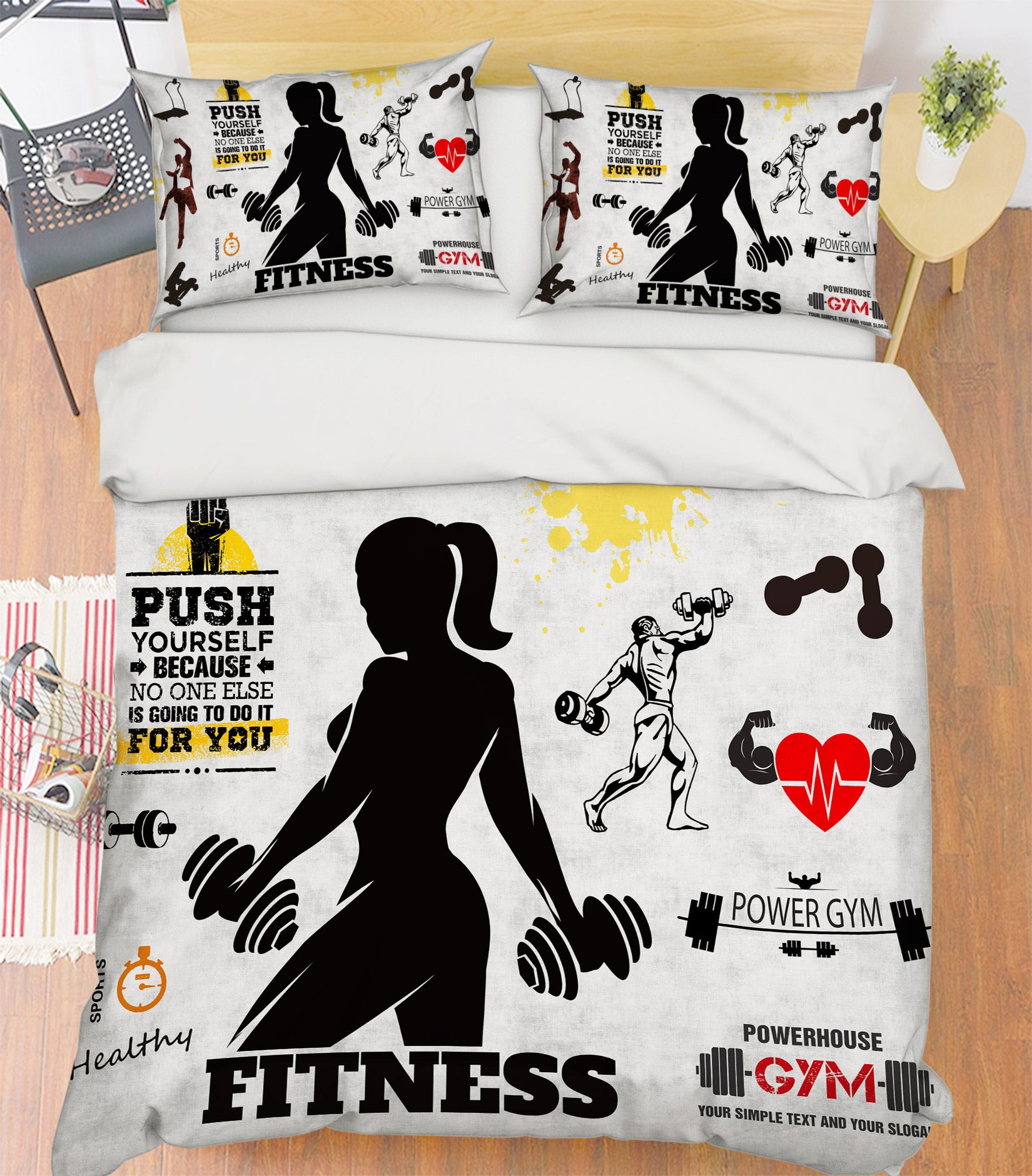 3D Weightlifting 14124 Bed Pillowcases Quilt