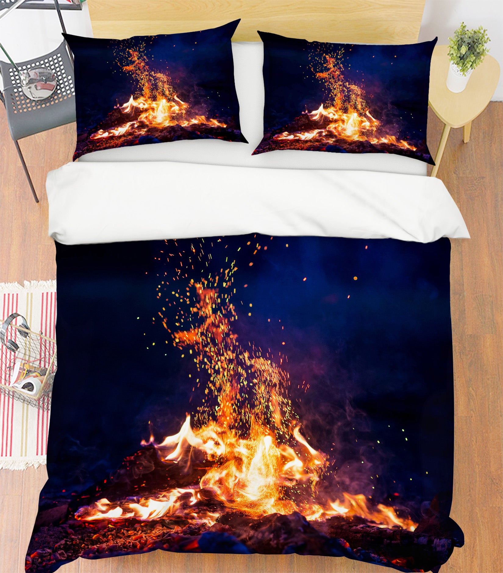 3D Fire 60260 Bed Pillowcases Quilt