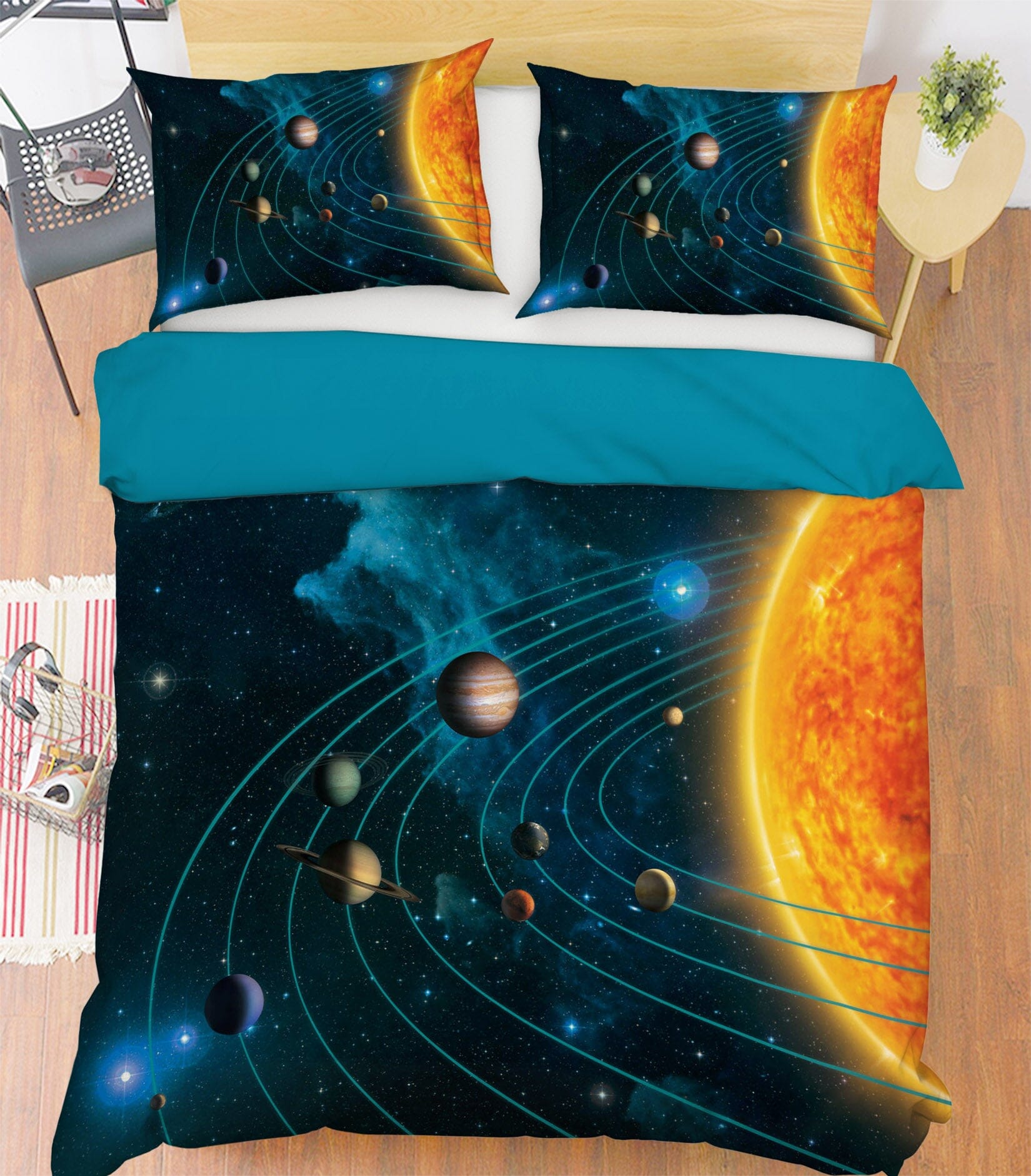 3D Solar System 082 Bed Pillowcases Quilt Exclusive Designer Vincent Quiet Covers AJ Creativity Home