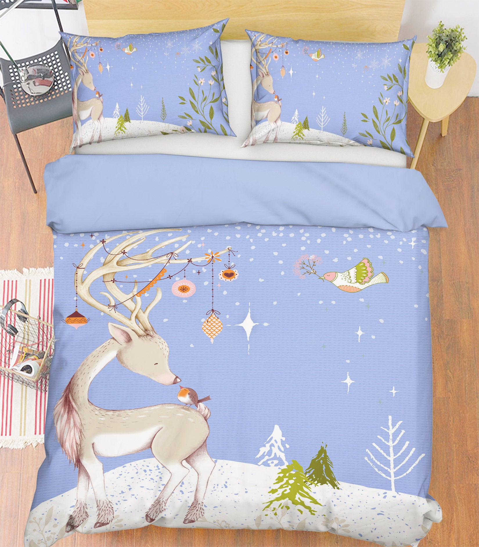 3D Deers 13120 Bed Pillowcases Quilt