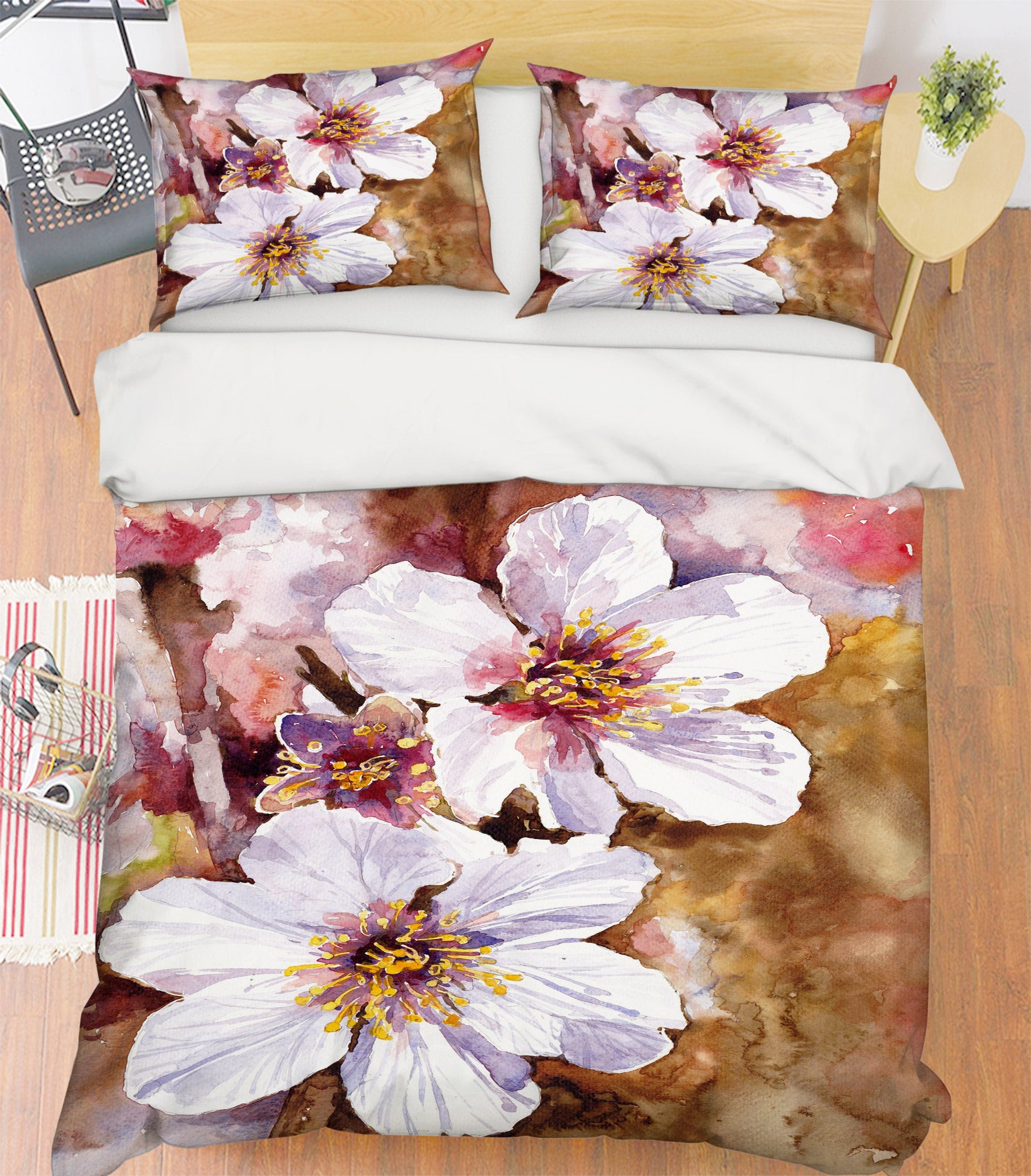 3D Flowers 16091 Bed Pillowcases Quilt