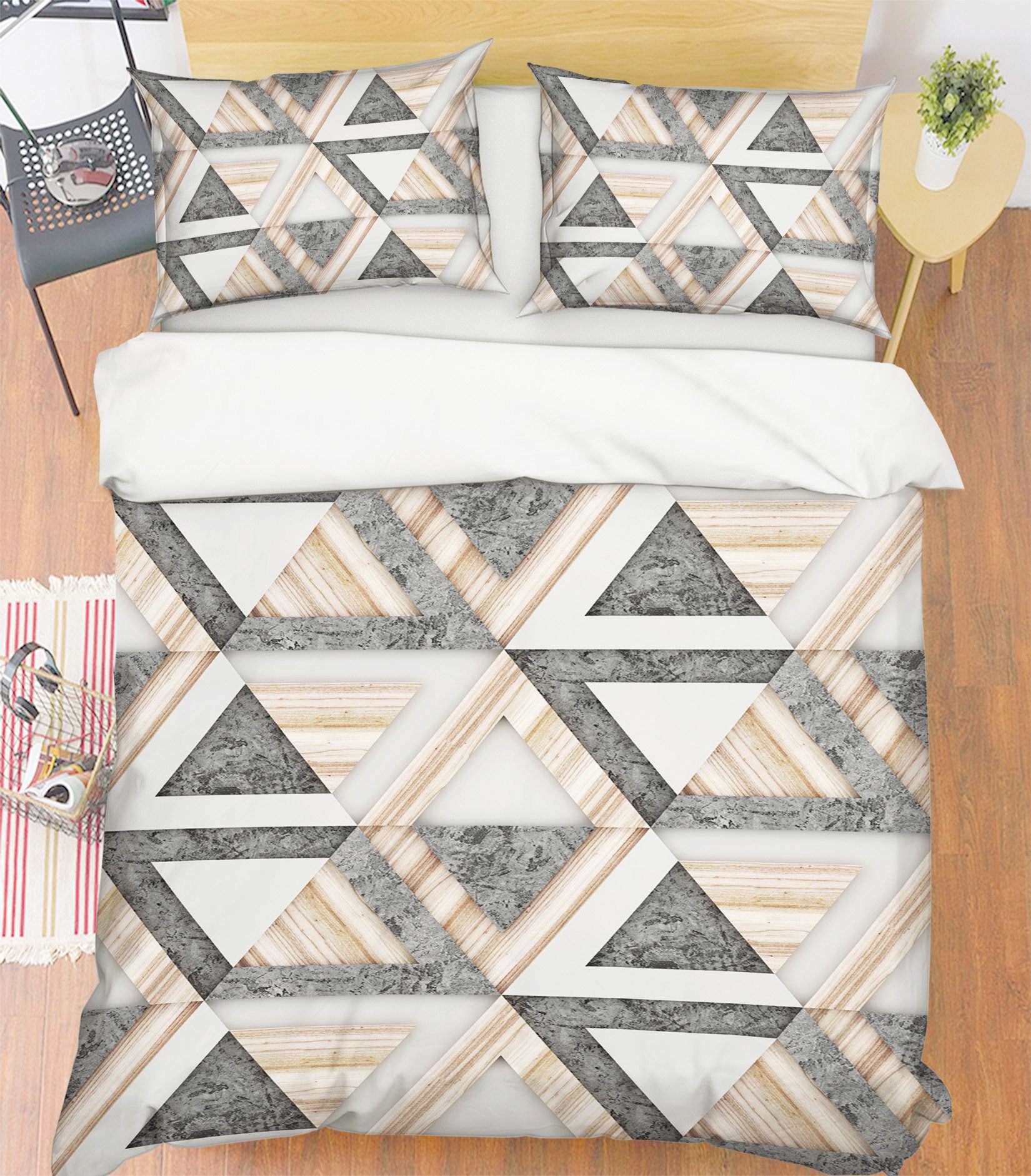 3D Quadrilateral Stitching 044 Bed Pillowcases Quilt Wallpaper AJ Wallpaper