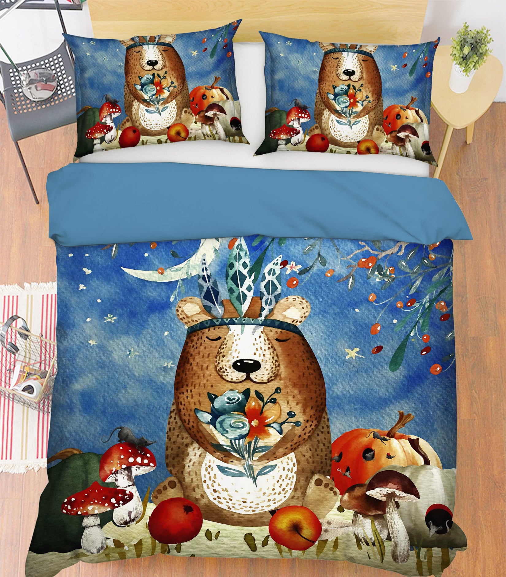 3D Mouse Mushroom Pumpkin 18121 Uta Naumann Bedding Bed Pillowcases Quilt