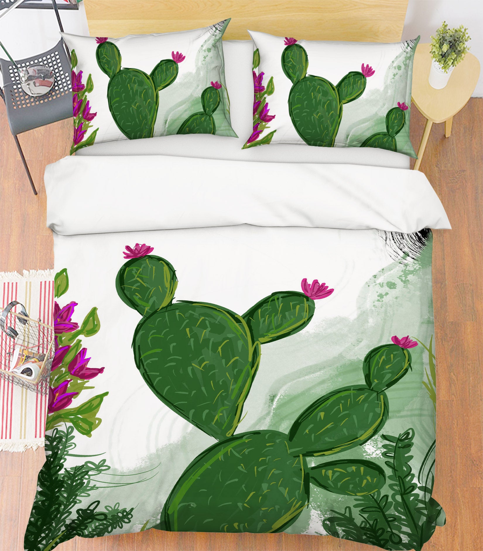 3D Green Cactus 3026 Jacqueline Reynoso Bedding Bed Pillowcases Quilt Cover Duvet Cover
