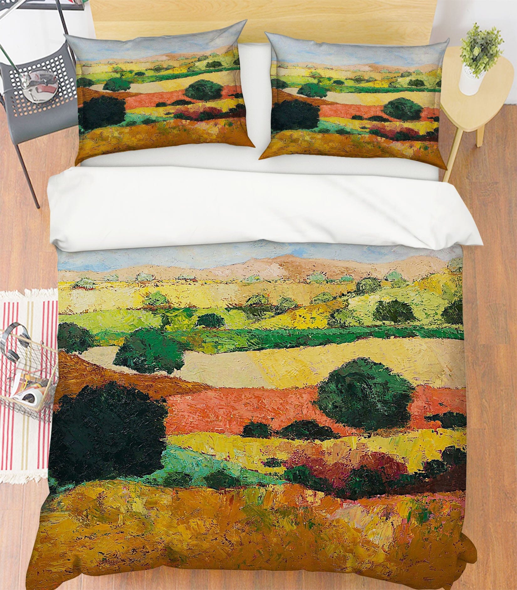 3D Hillside Tree 1026 Allan P. Friedlander Bedding Bed Pillowcases Quilt Quiet Covers AJ Creativity Home