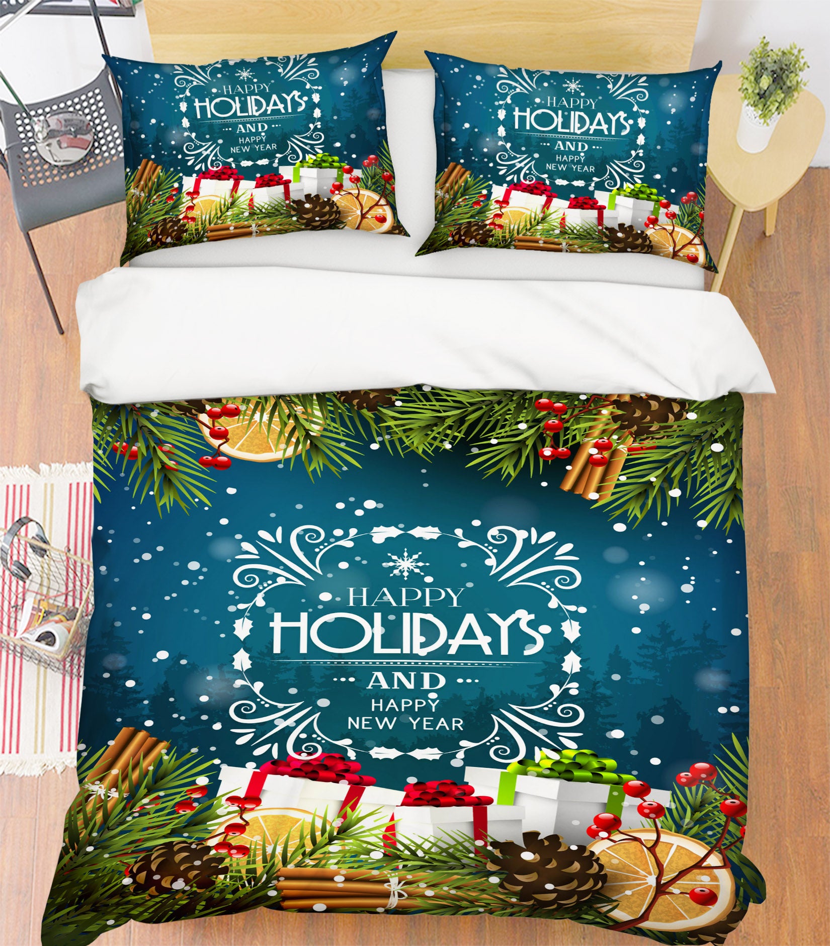 3D Many Gifts 51108 Christmas Quilt Duvet Cover Xmas Bed Pillowcases