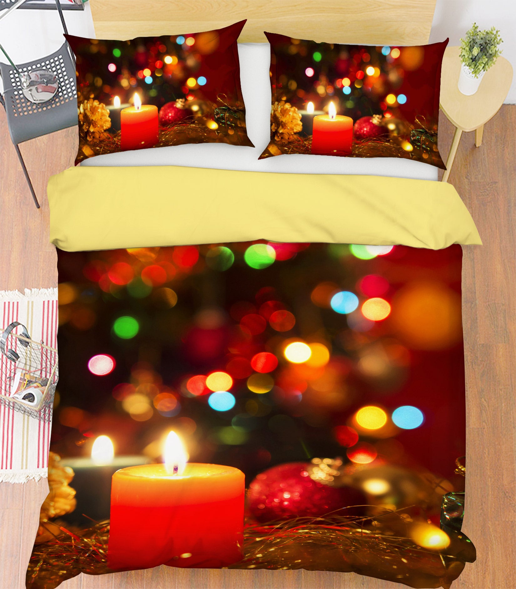 3D Candlelight 13200 Bed Pillowcases Quilt
