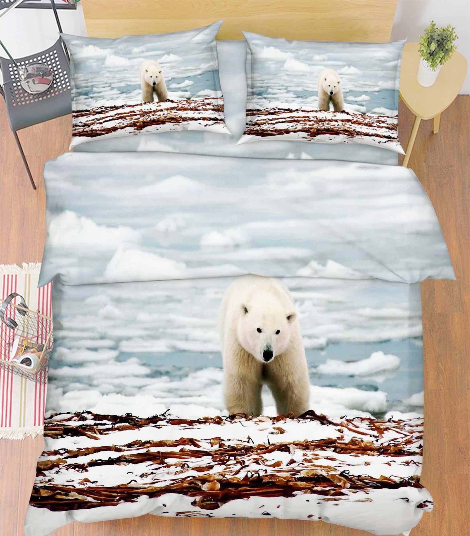 3D Seaside Bear 117 Bed Pillowcases Quilt Wallpaper AJ Wallpaper