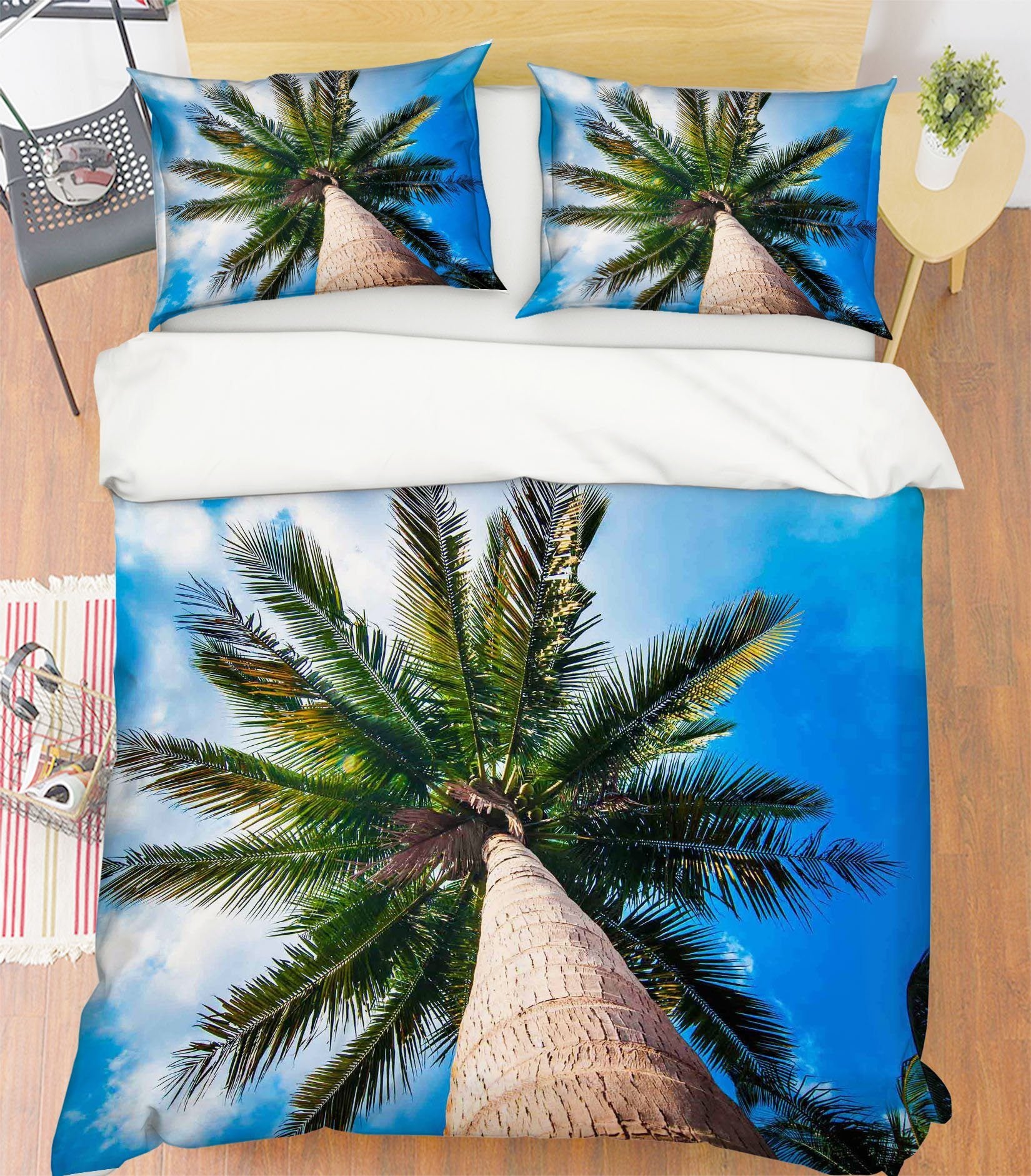 3D Tall Coconut Tree 165 Bed Pillowcases Quilt Wallpaper AJ Wallpaper