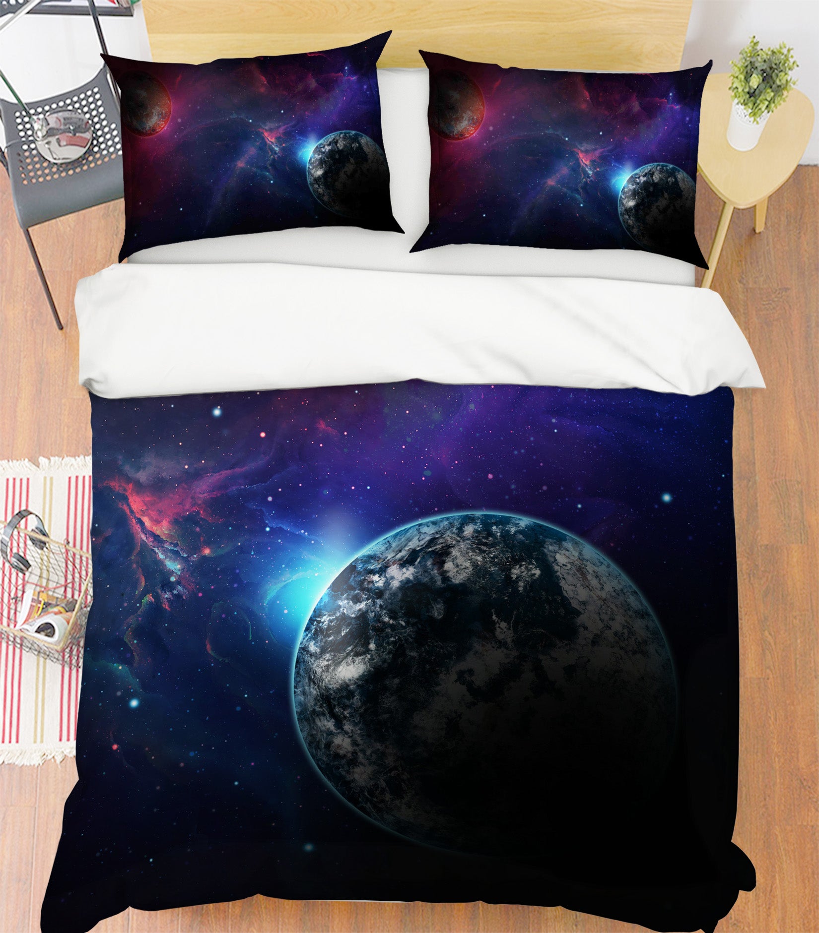 3D Starry Planet 19191 Bed Pillowcases Quilt