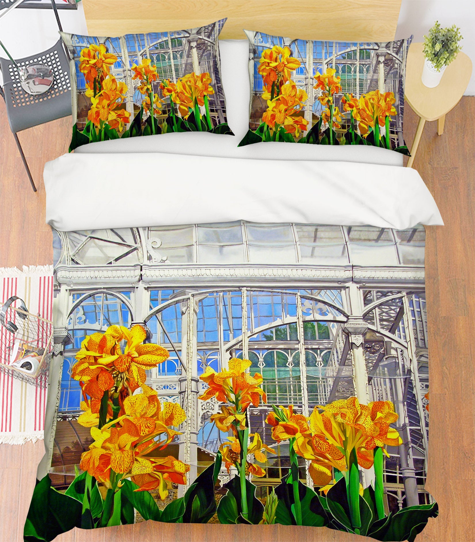3D Yellow Flowers 11067 Matthew Holden Bates Bedding Bed Pillowcases Quilt