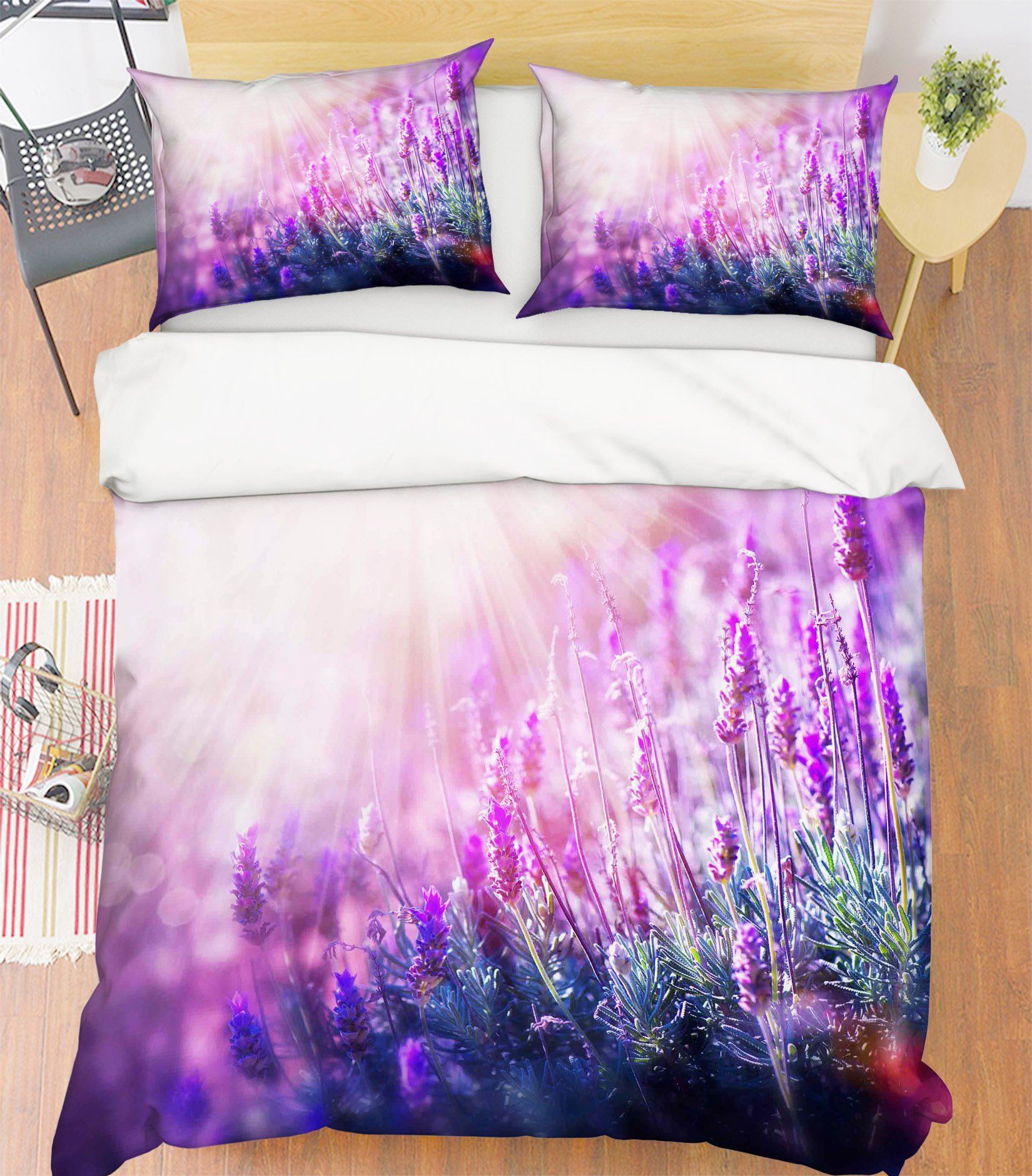 3D Sunlight Violet 128 Bed Pillowcases Quilt Wallpaper AJ Wallpaper