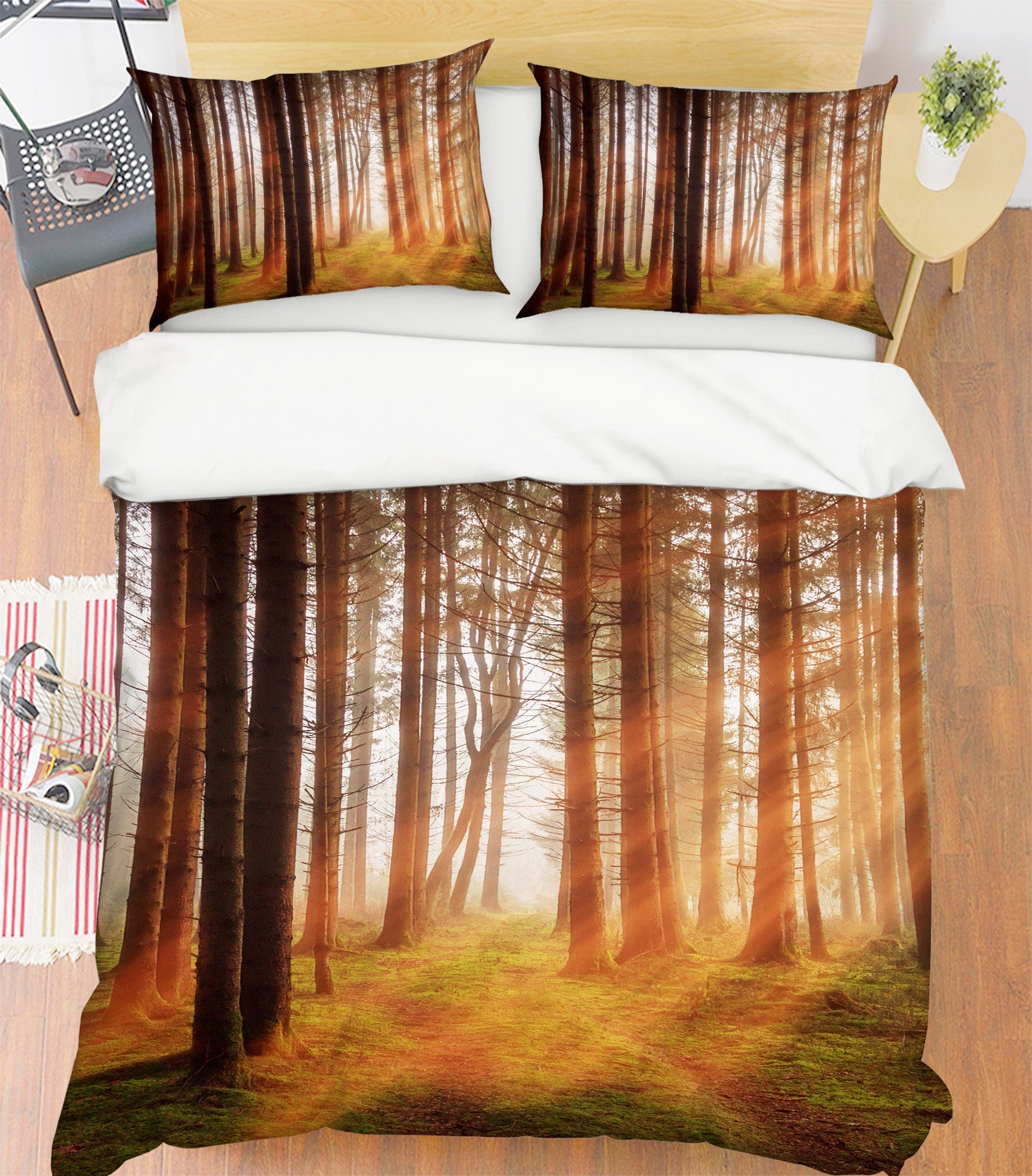 3D Forest 19148 Bed Pillowcases Quilt