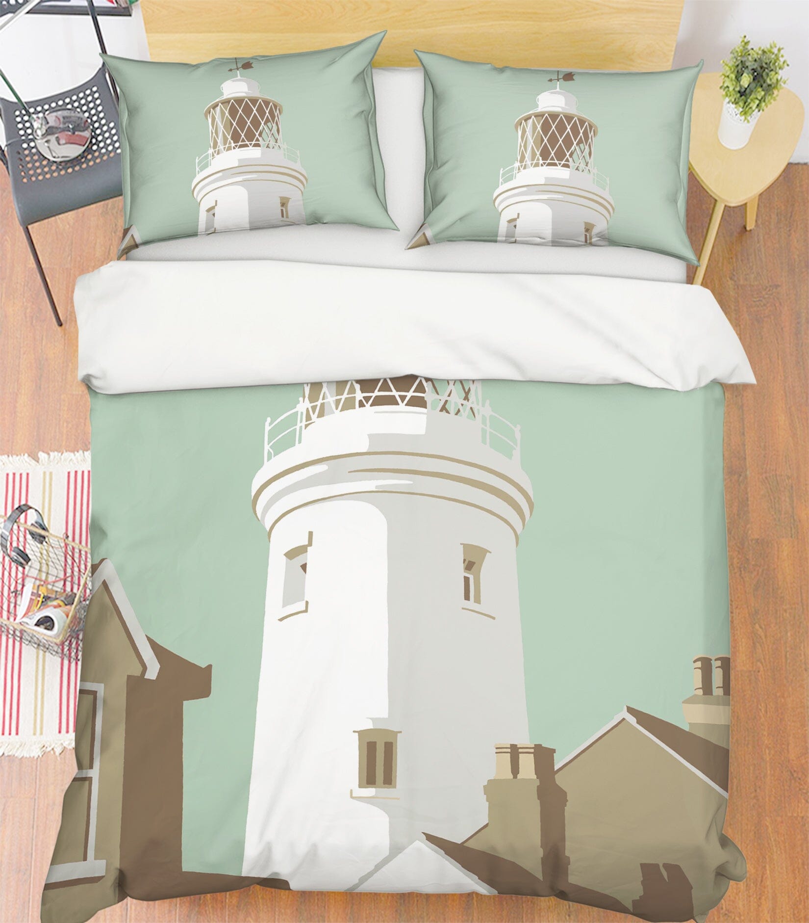 3D Southwold Lighthouse 2063 Steve Read Bedding Bed Pillowcases Quilt Quiet Covers AJ Creativity Home