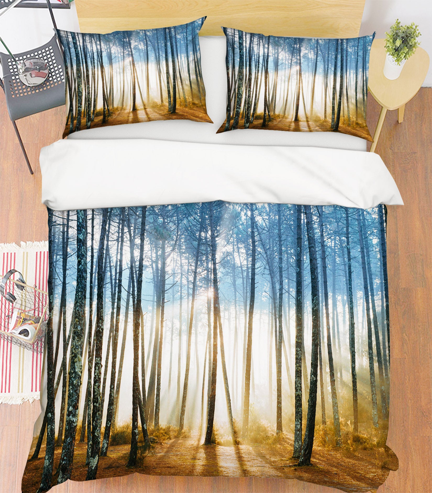 3D Forest 61013 Bed Pillowcases Quilt