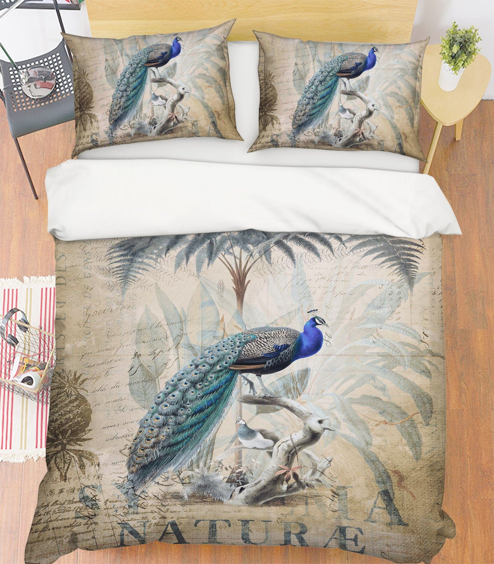 3D Forest Peacock 107 Andrea haase Bedding Bed Pillowcases Quilt Quiet Covers AJ Creativity Home