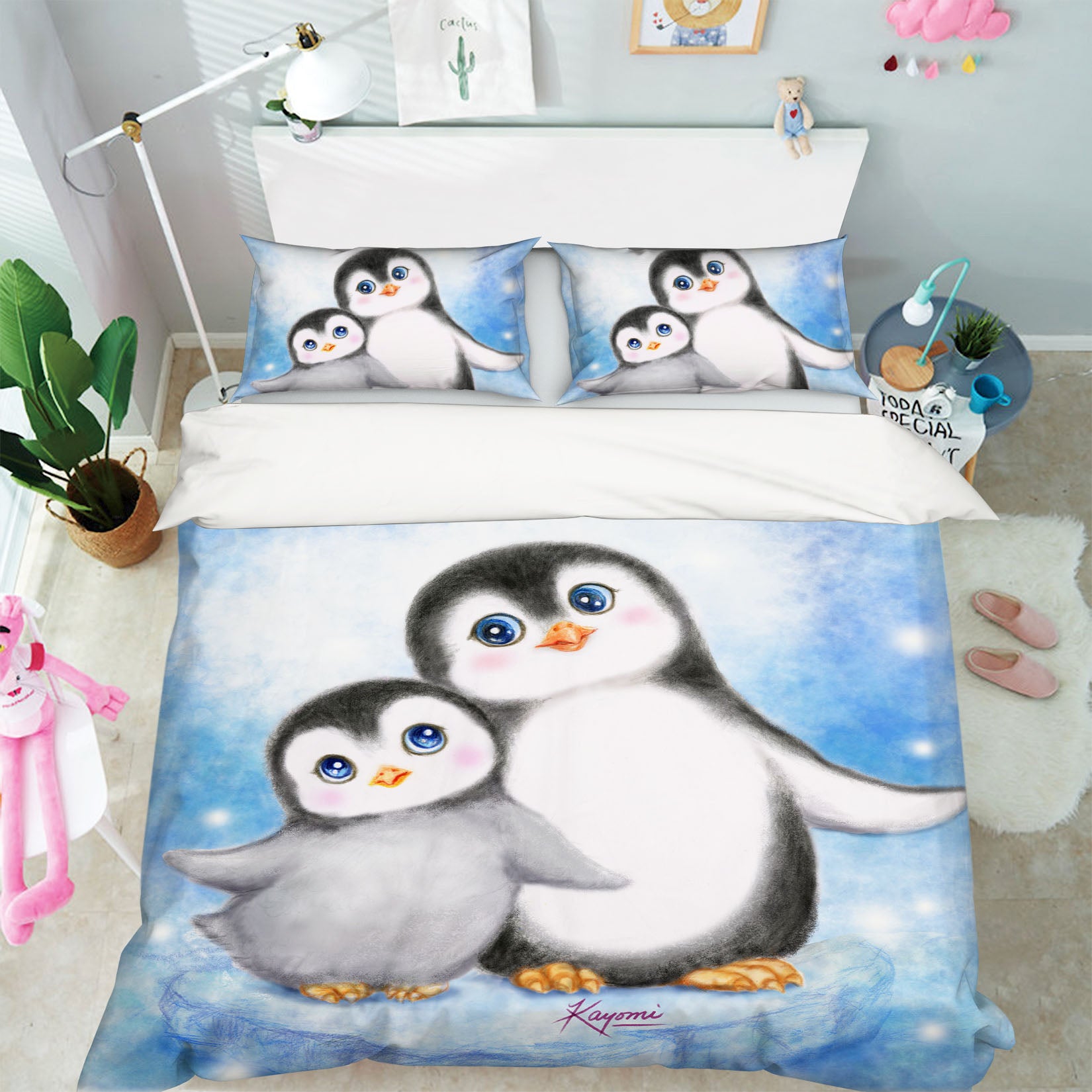 3D Cute Penguin 5950 Kayomi Harai Bedding Bed Pillowcases Quilt Cover Duvet Cover