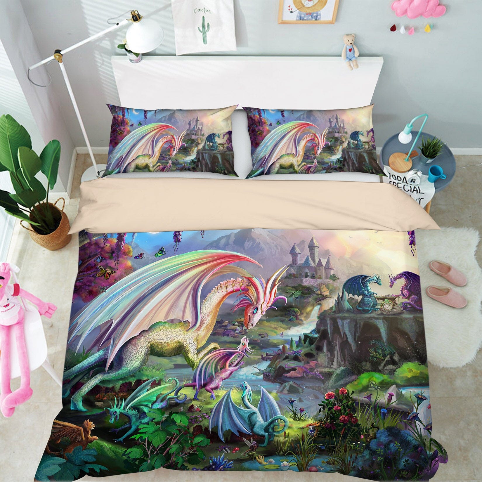 3D Fantasy Valley 111 Rose Catherine Khan Bedding Bed Pillowcases Quilt Quiet Covers AJ Creativity Home