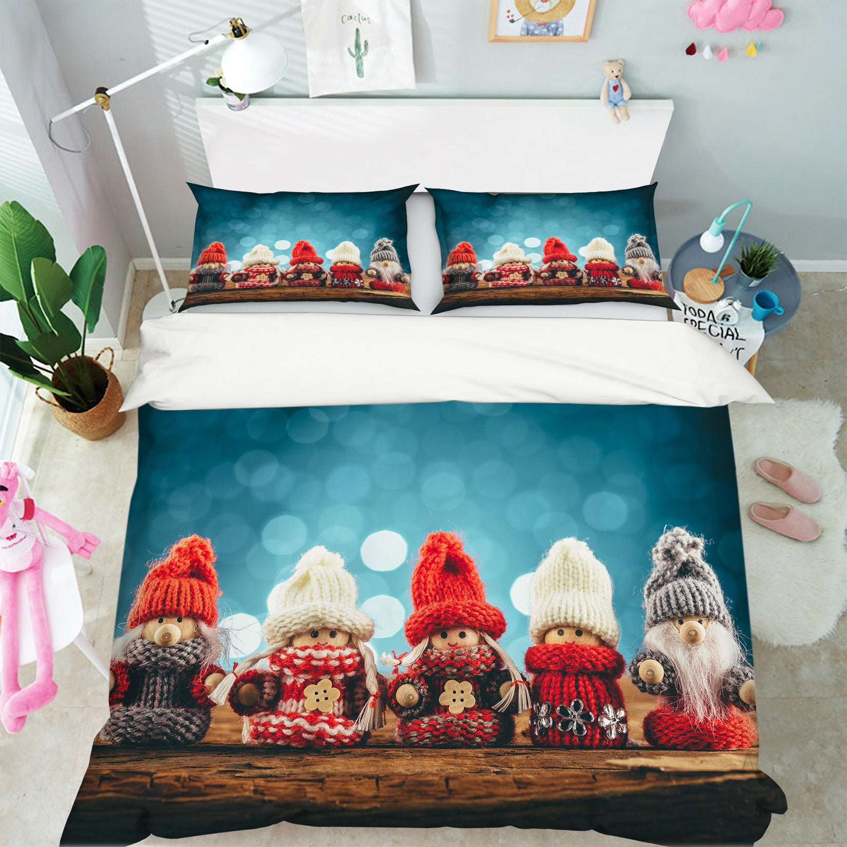3D Dolls 51109 Christmas Quilt Duvet Cover Xmas Bed Pillowcases