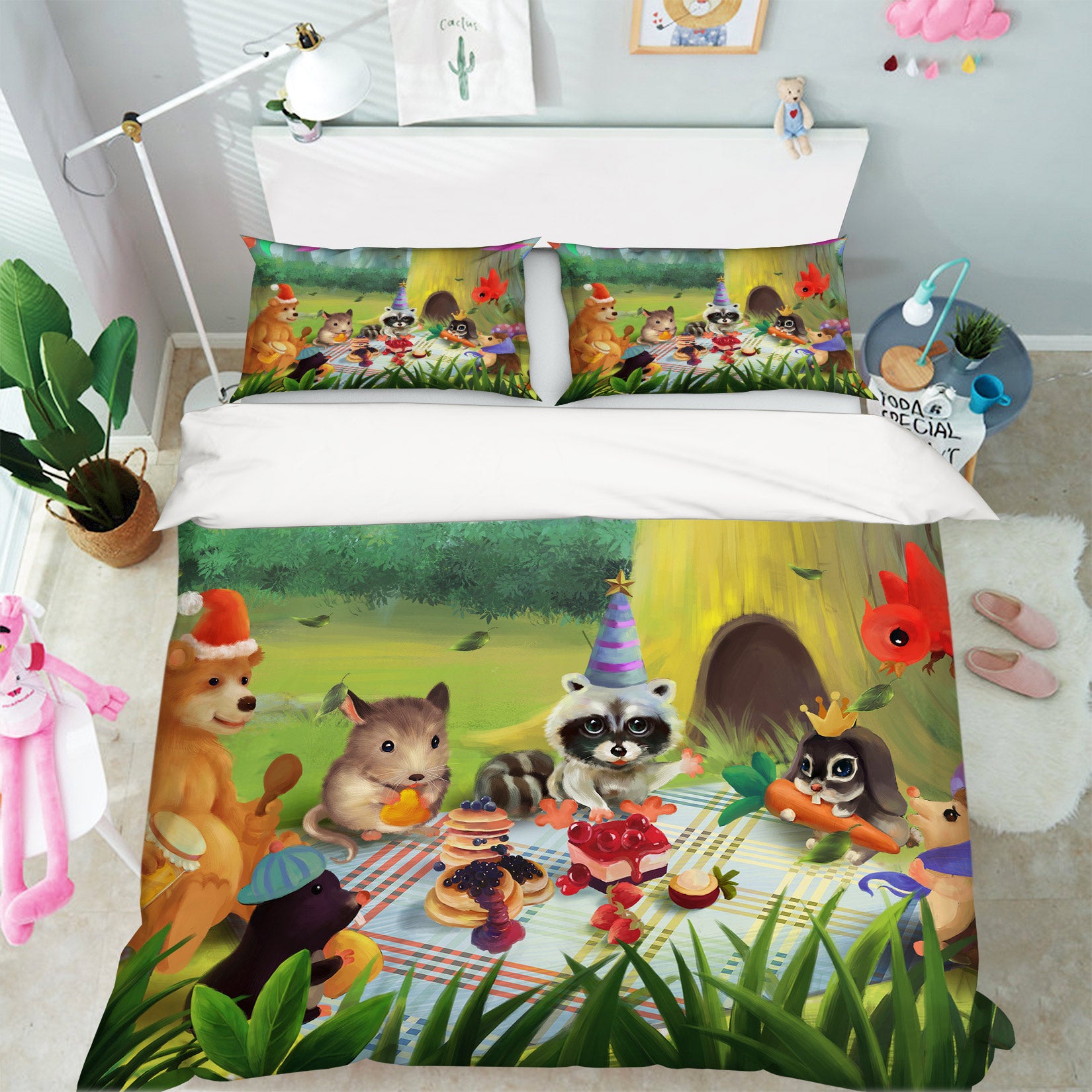 3D Little Animals 12016 Bed Pillowcases Quilt
