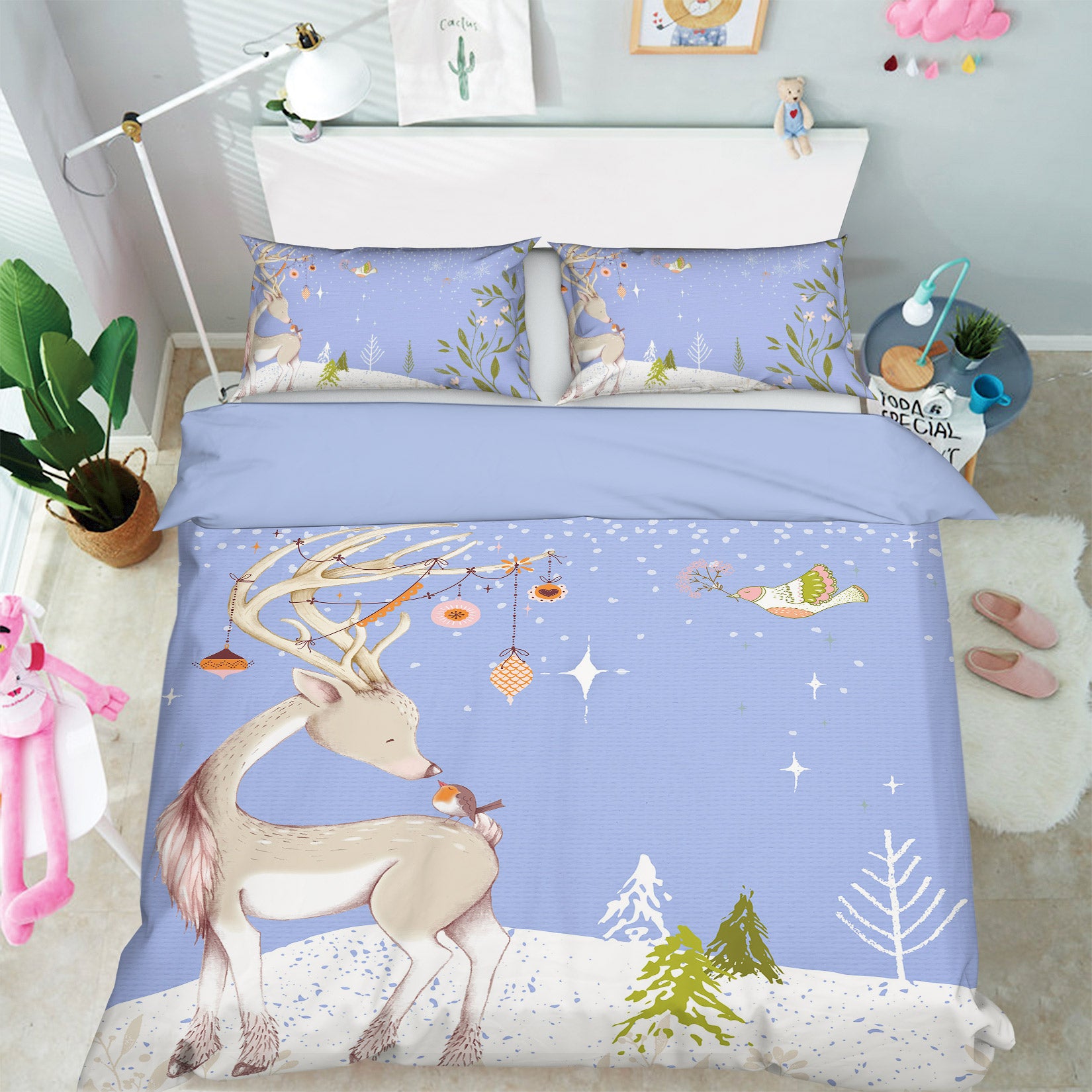 3D Deers 13120 Bed Pillowcases Quilt