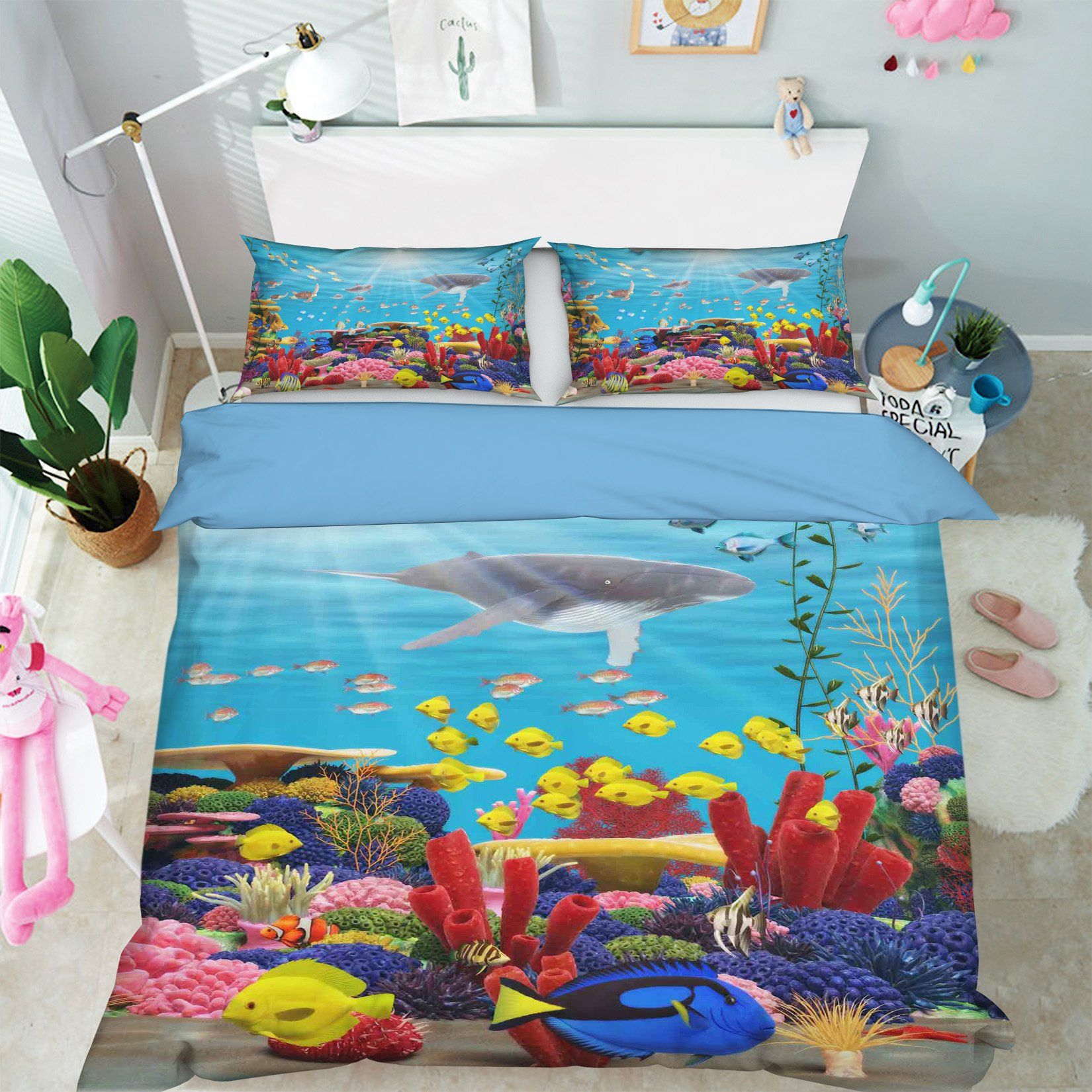3D Submarine Fish 223 Bed Pillowcases Quilt Wallpaper AJ Wallpaper