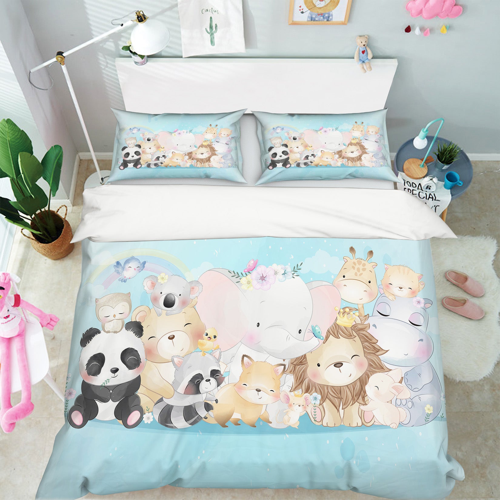 3D Animals 61069 Bed Pillowcases Quilt